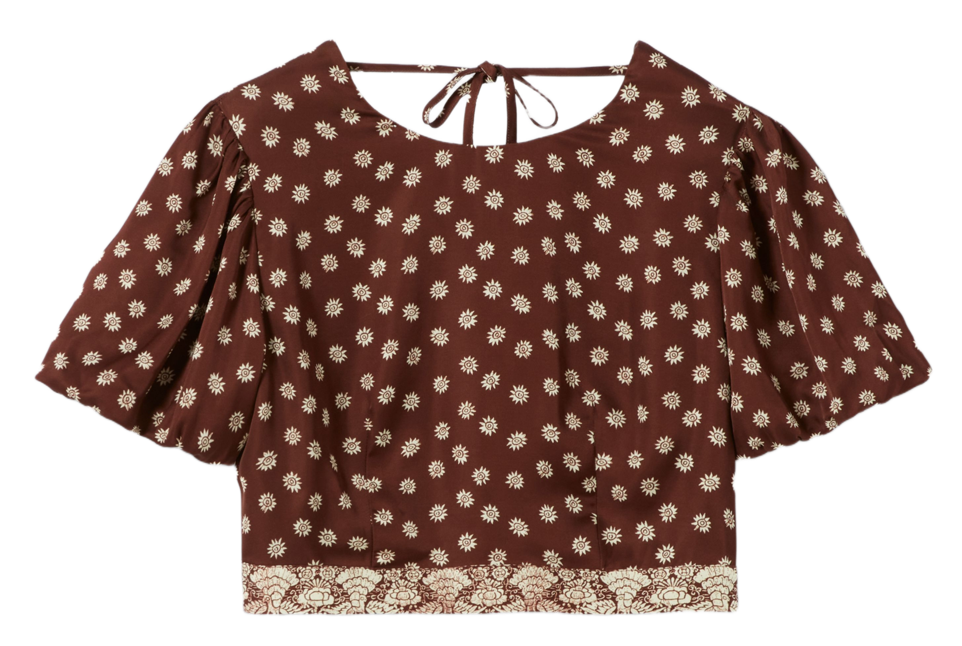 Straight printed round-neck top CLAUDIE PIERLOT Multicolored