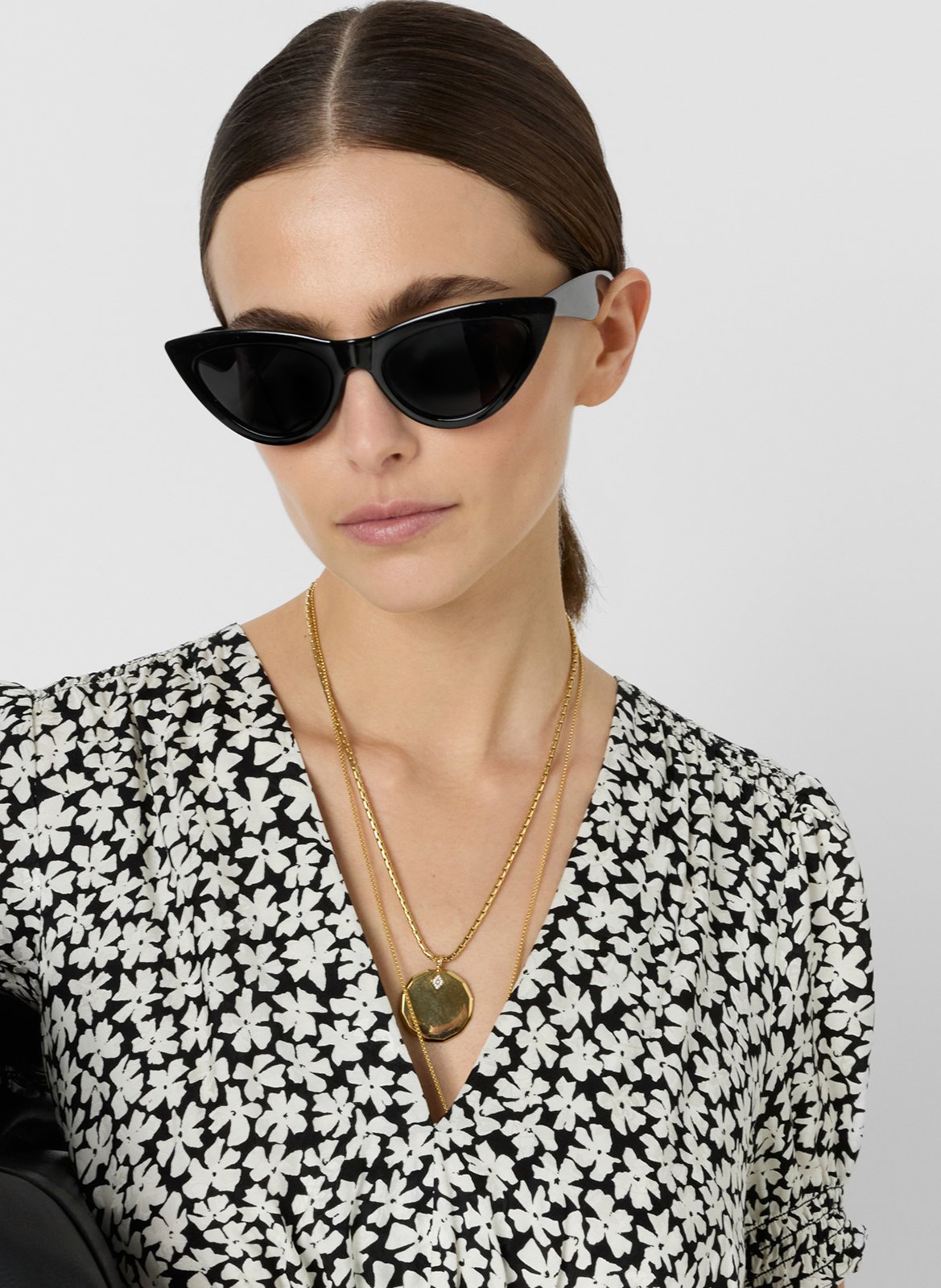 Halflange jurk met kraag GERARD DAREL Zwart