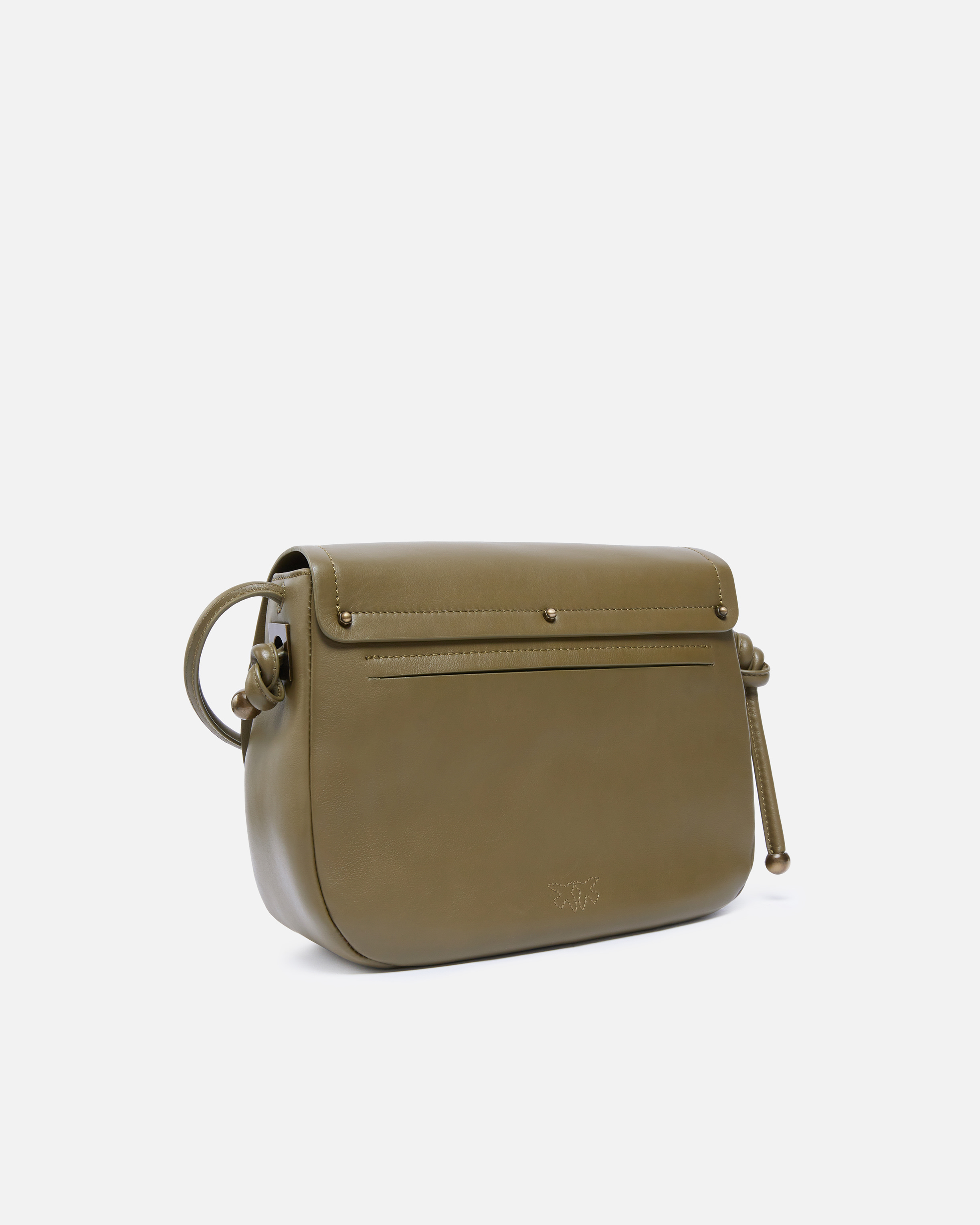 Grand sac à bandoulière en cuir noué PINKO Vert