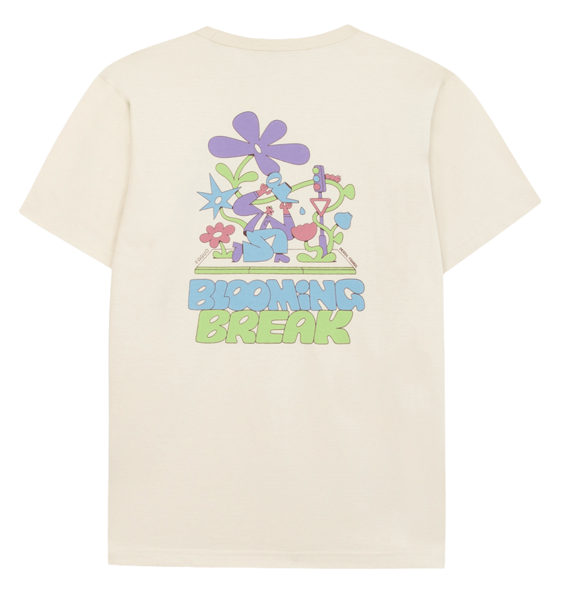 Tee-shirt oversize en coton et coton recyclé FAGUO Beige