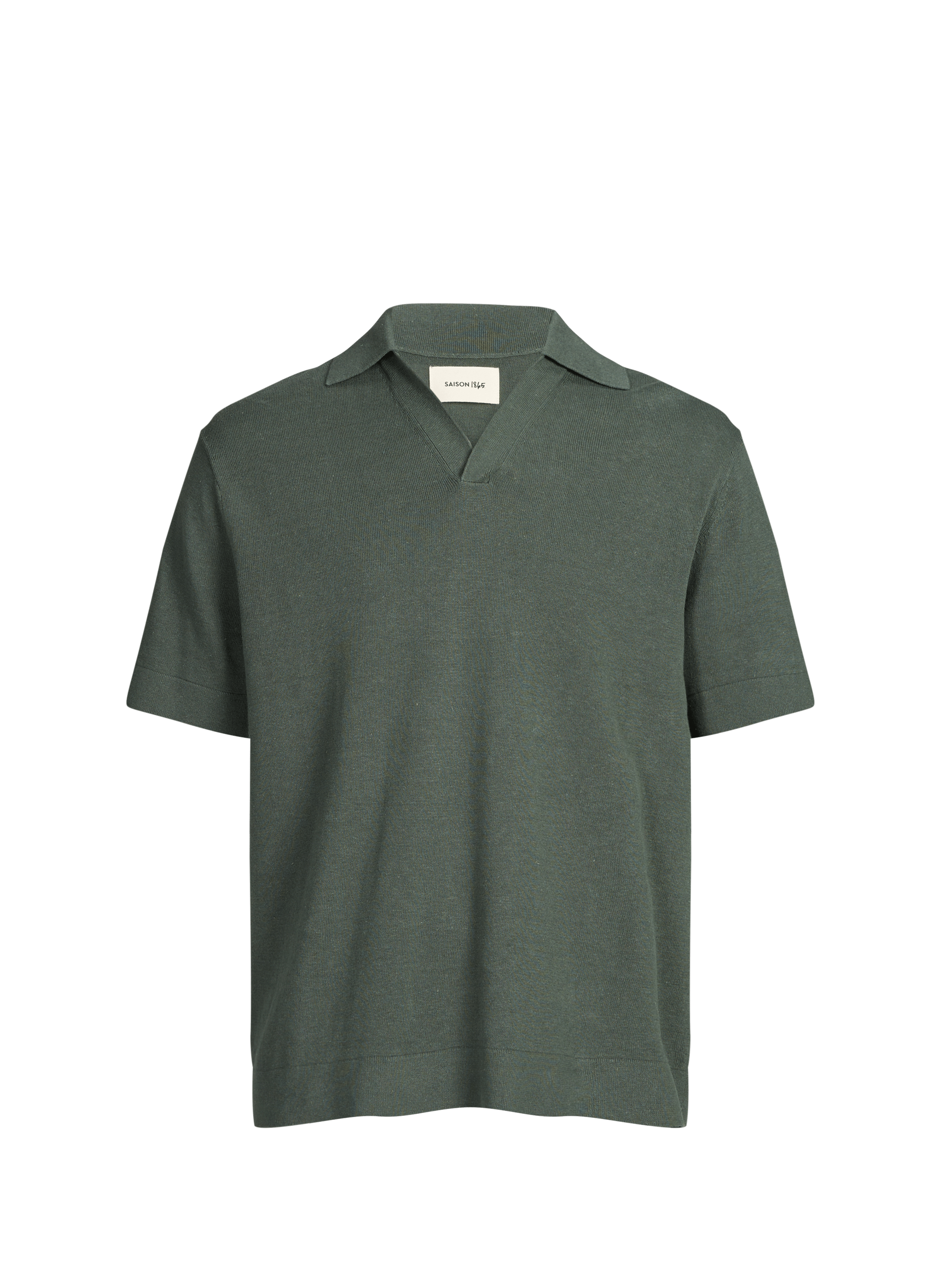 Polo droit en coton et lin mélangé SAISON 1865