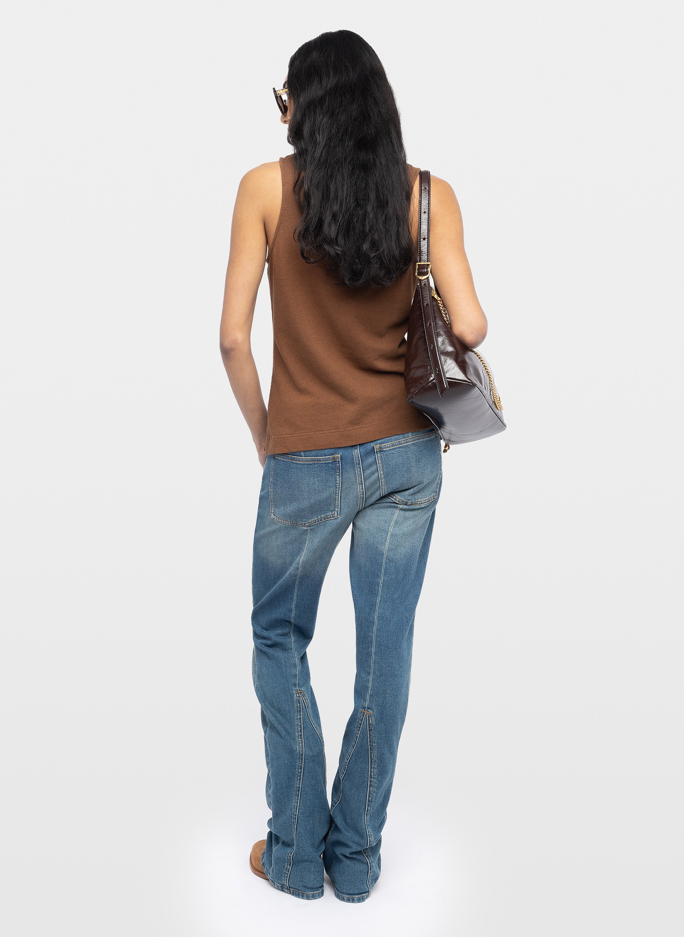 Sleeveless lace-up solid top ZADIG&VOLTAIRE Brown