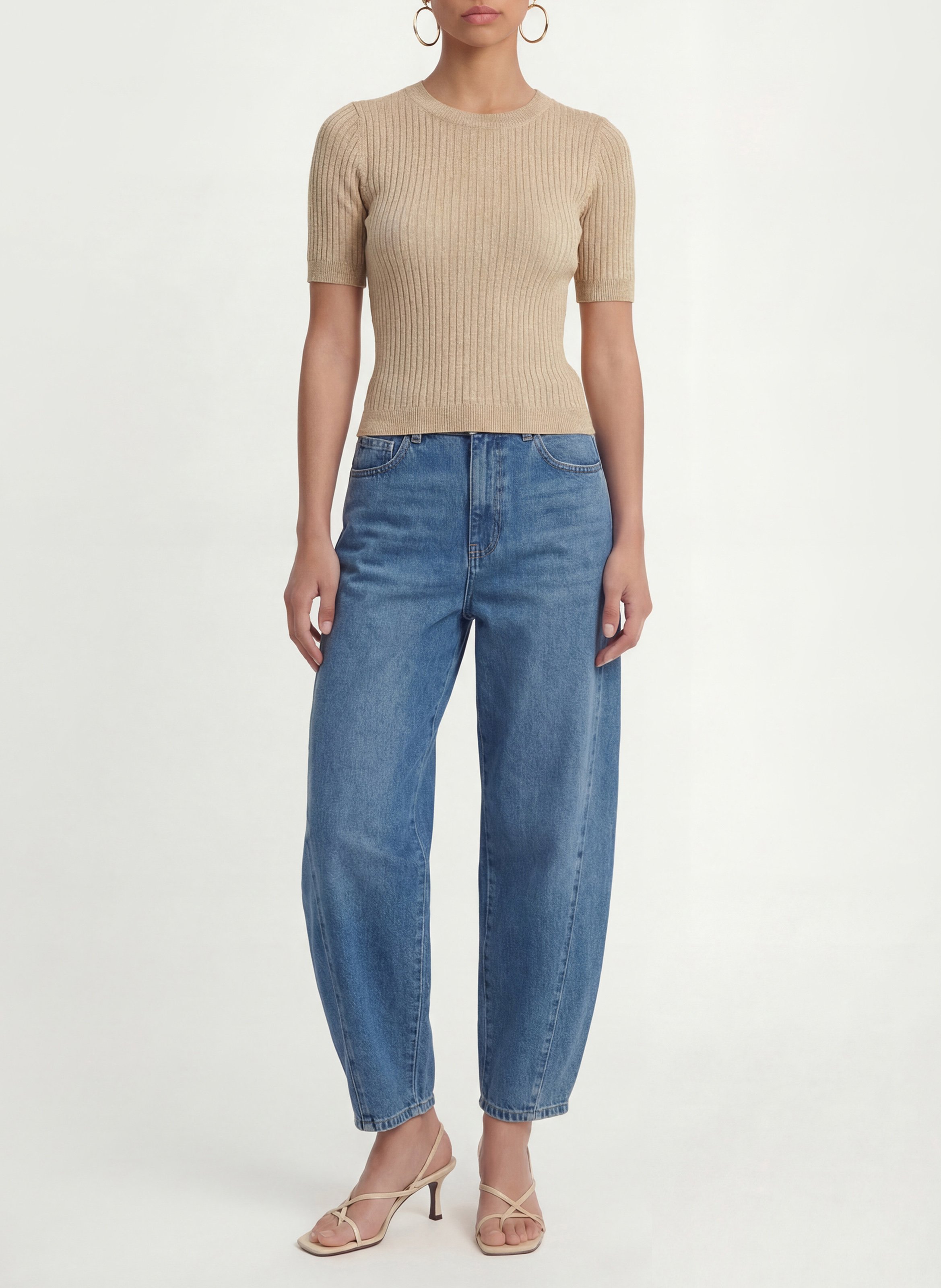 Top ajusté pailleté réversible KOOKAI Gris