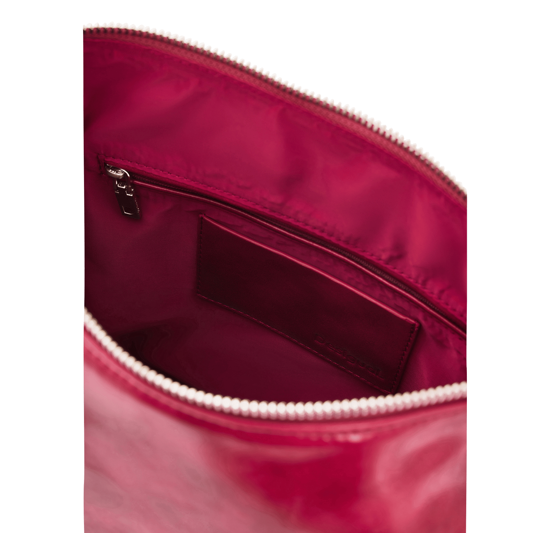 Sac épaule uni zippé DESIGUAL Rouge