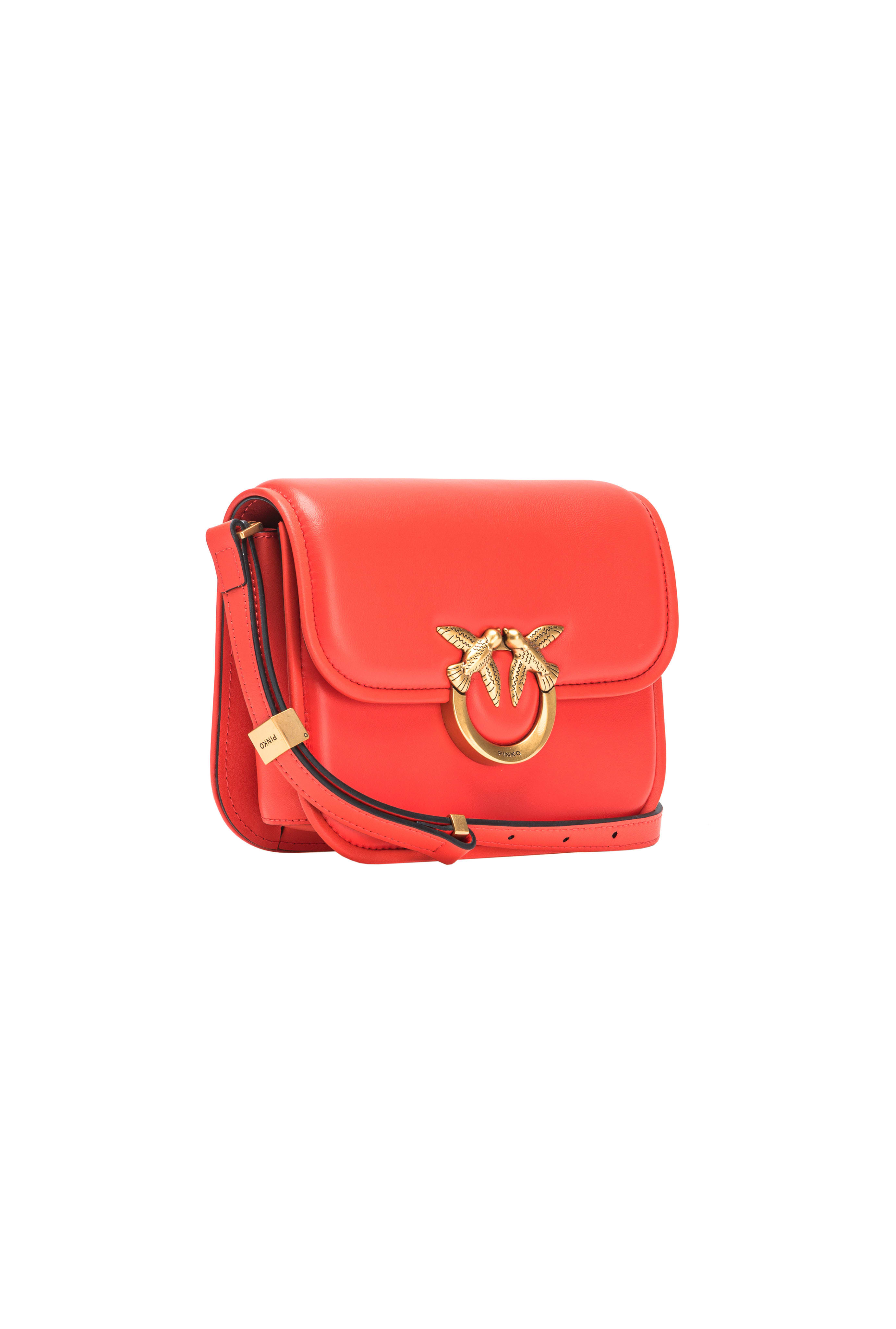 Medium shoulder bag love bag box in nappa leather PINKO Red