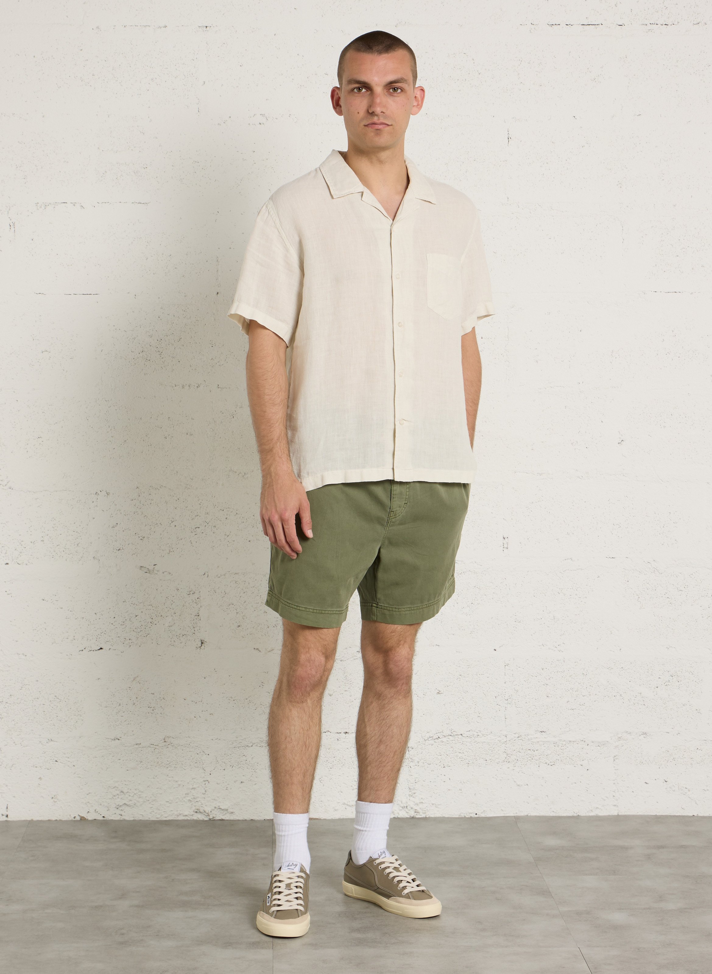 Elasticated cotton shorts GANT Green