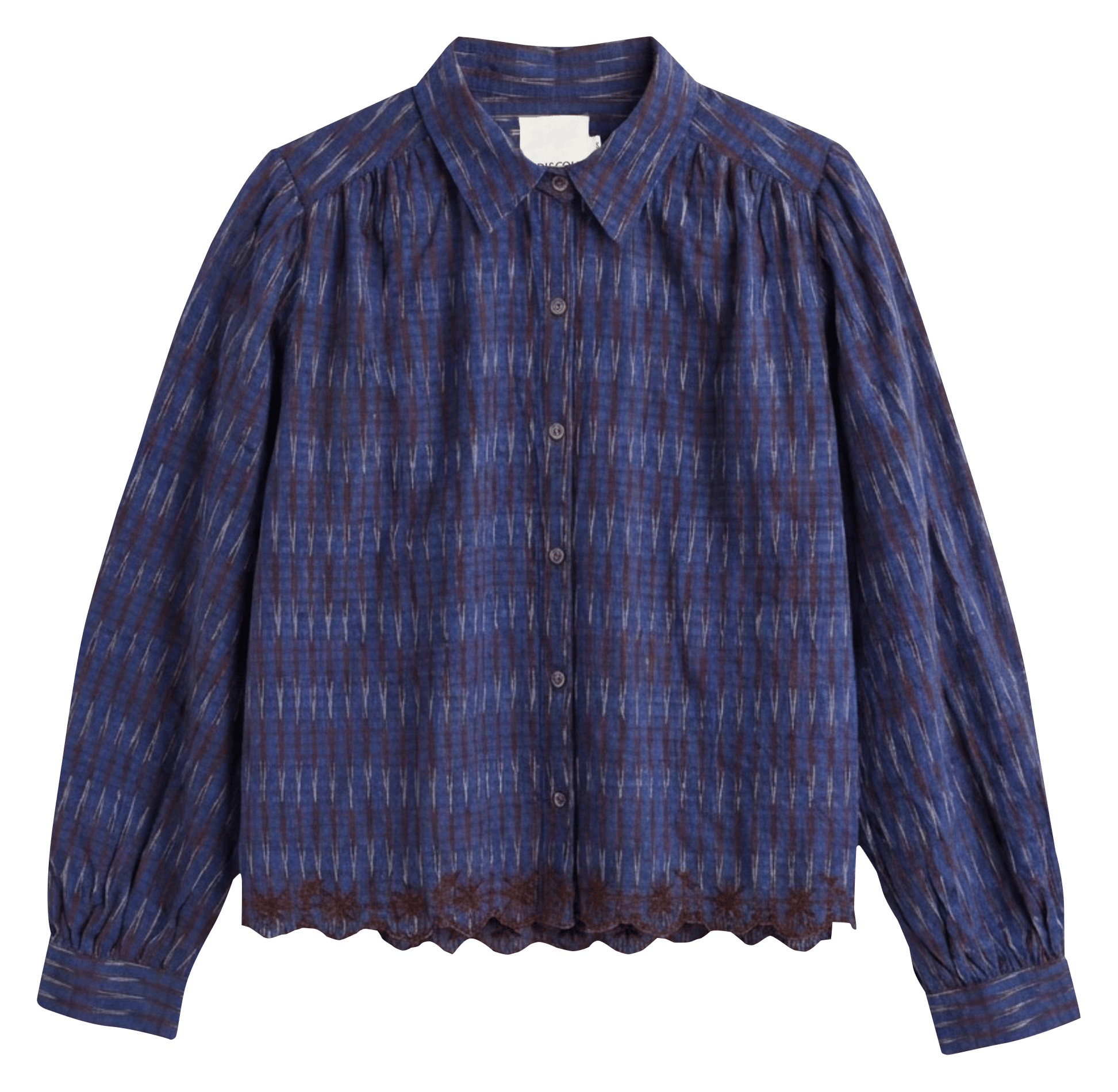Chemise col classique en coton | Bleu INDI & COLD Femme