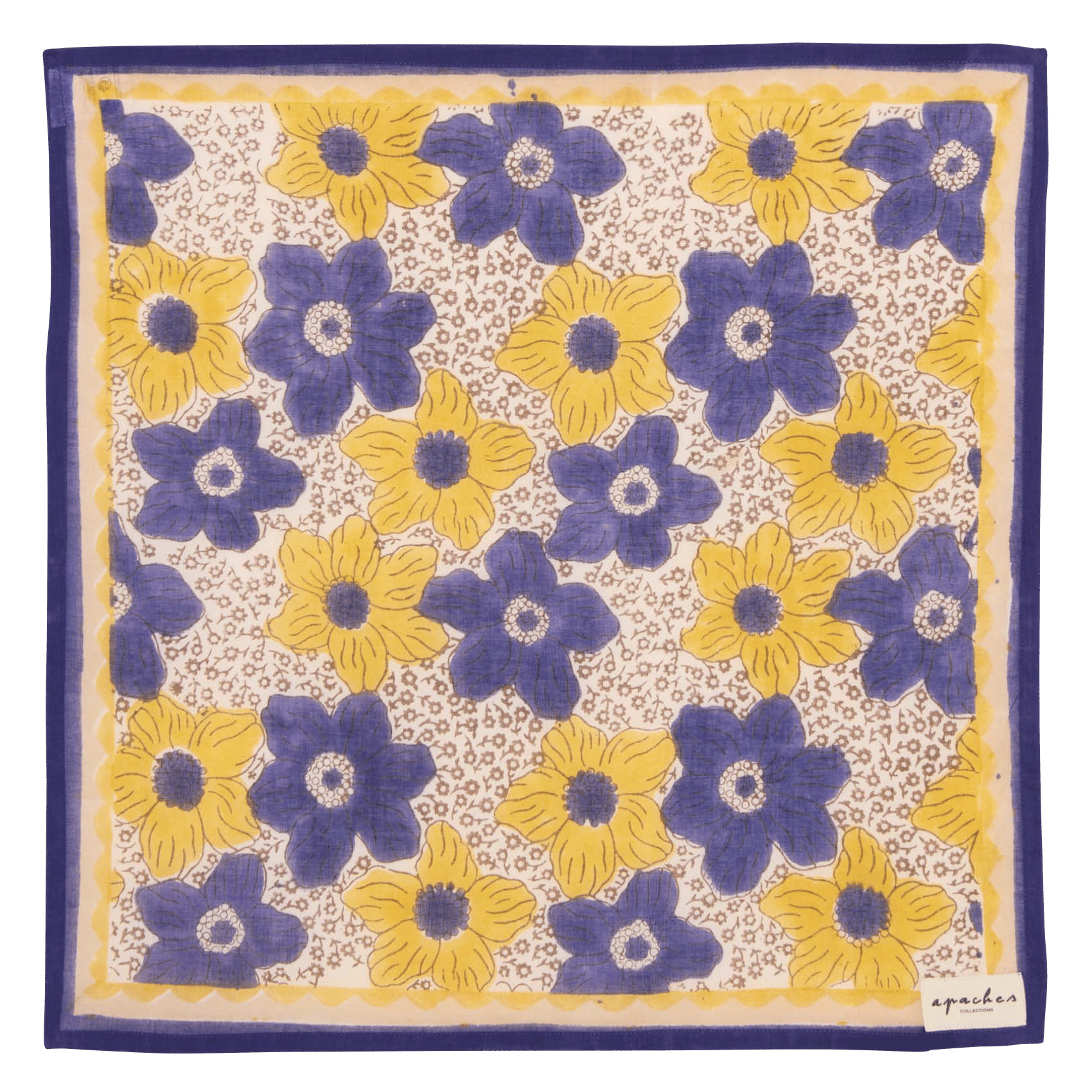 Baumwolltuch mit Print APACHES COLLECTIONS Blau