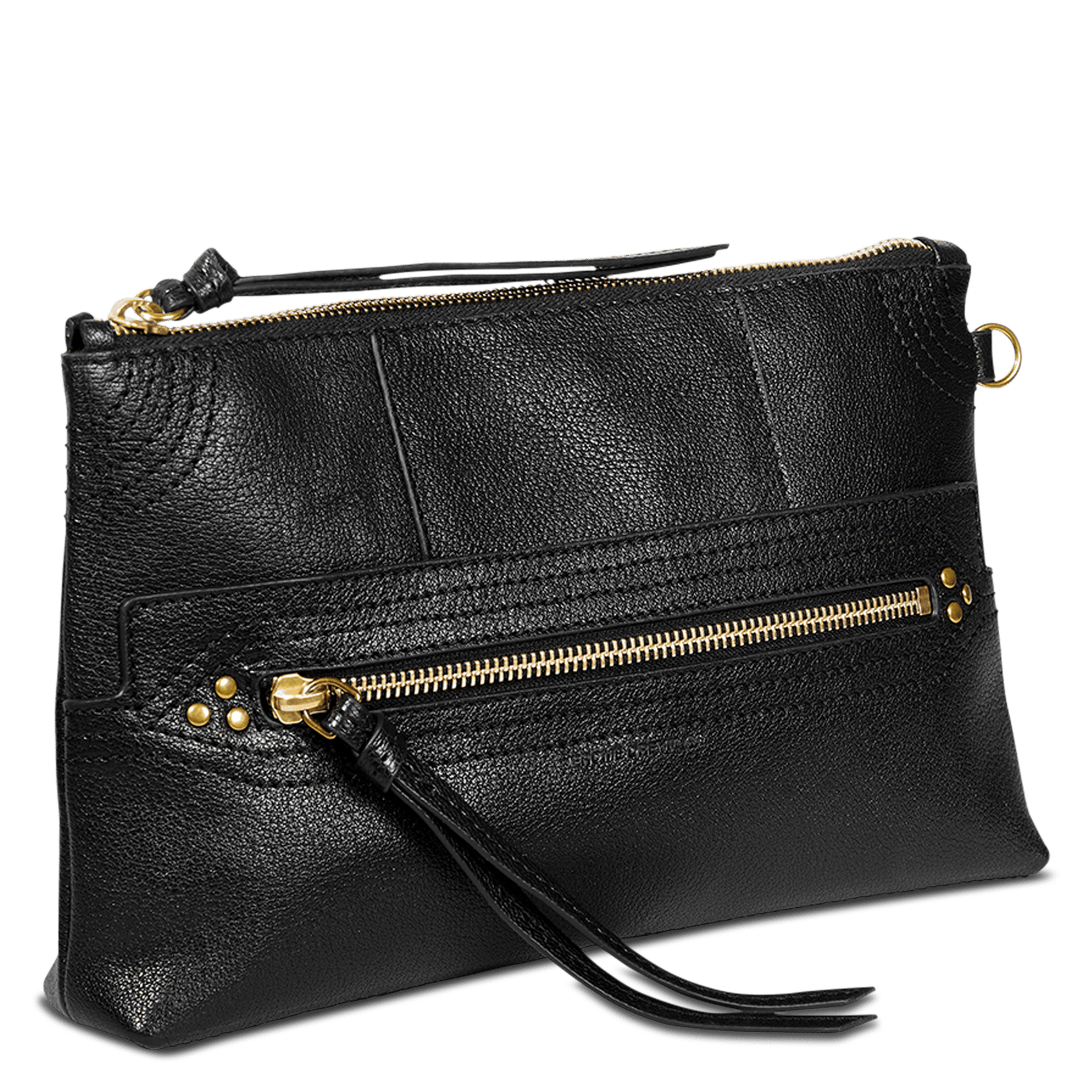 Clutch aus Veloursleder JEROME DREYFUSS Schwarz