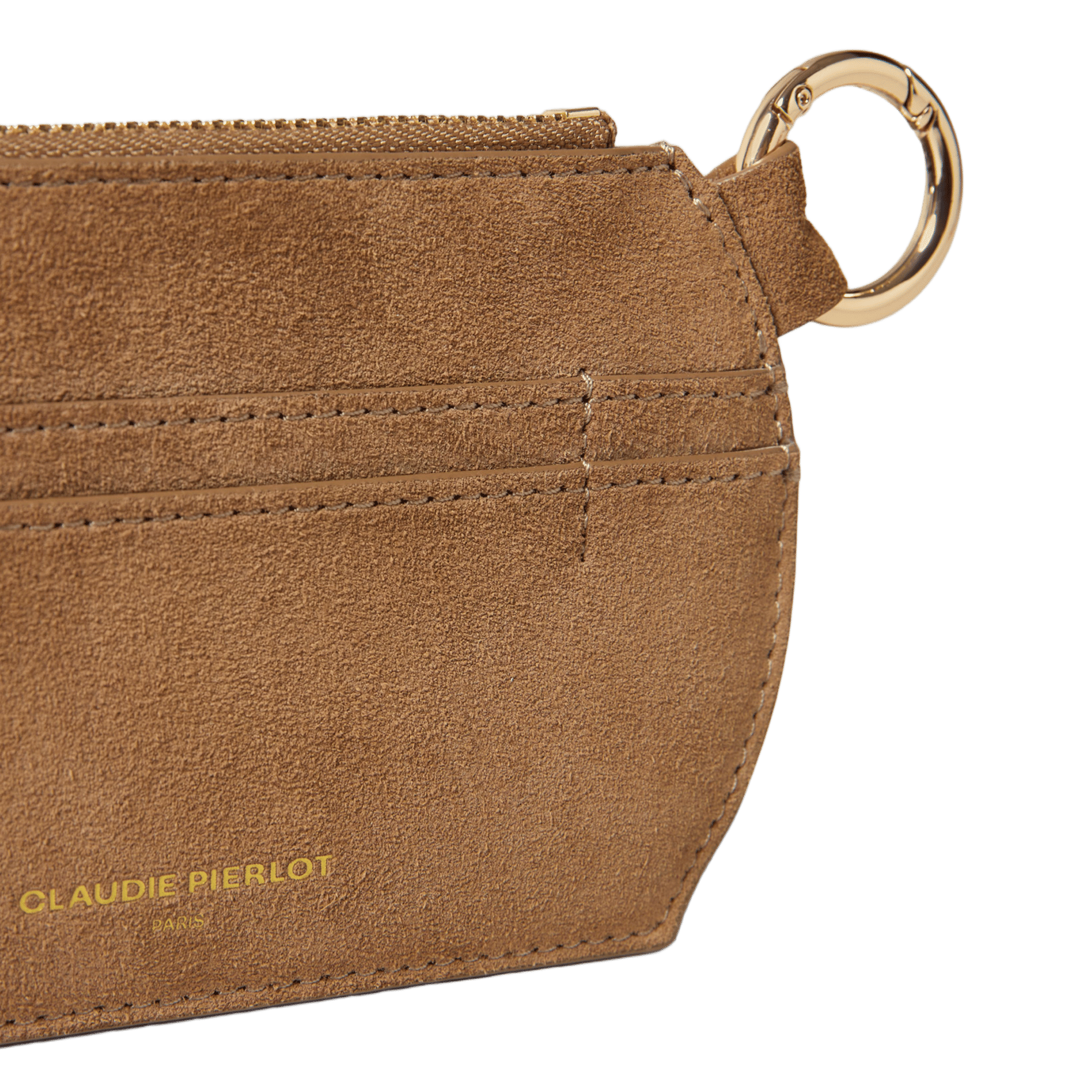 Suède portemonnee CLAUDIE PIERLOT Beige