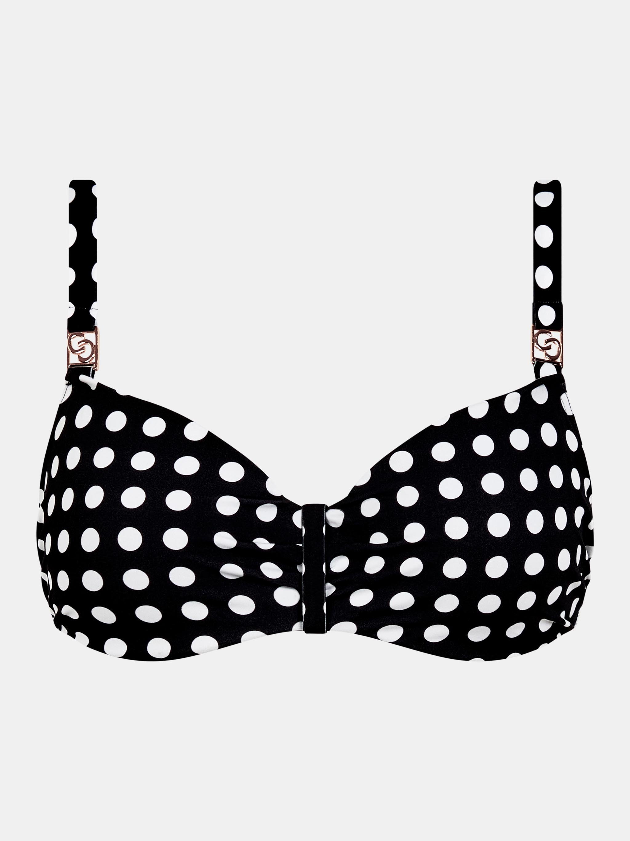 Memory foam balconette bikini top with multi-position straps CHANTELLE Black
