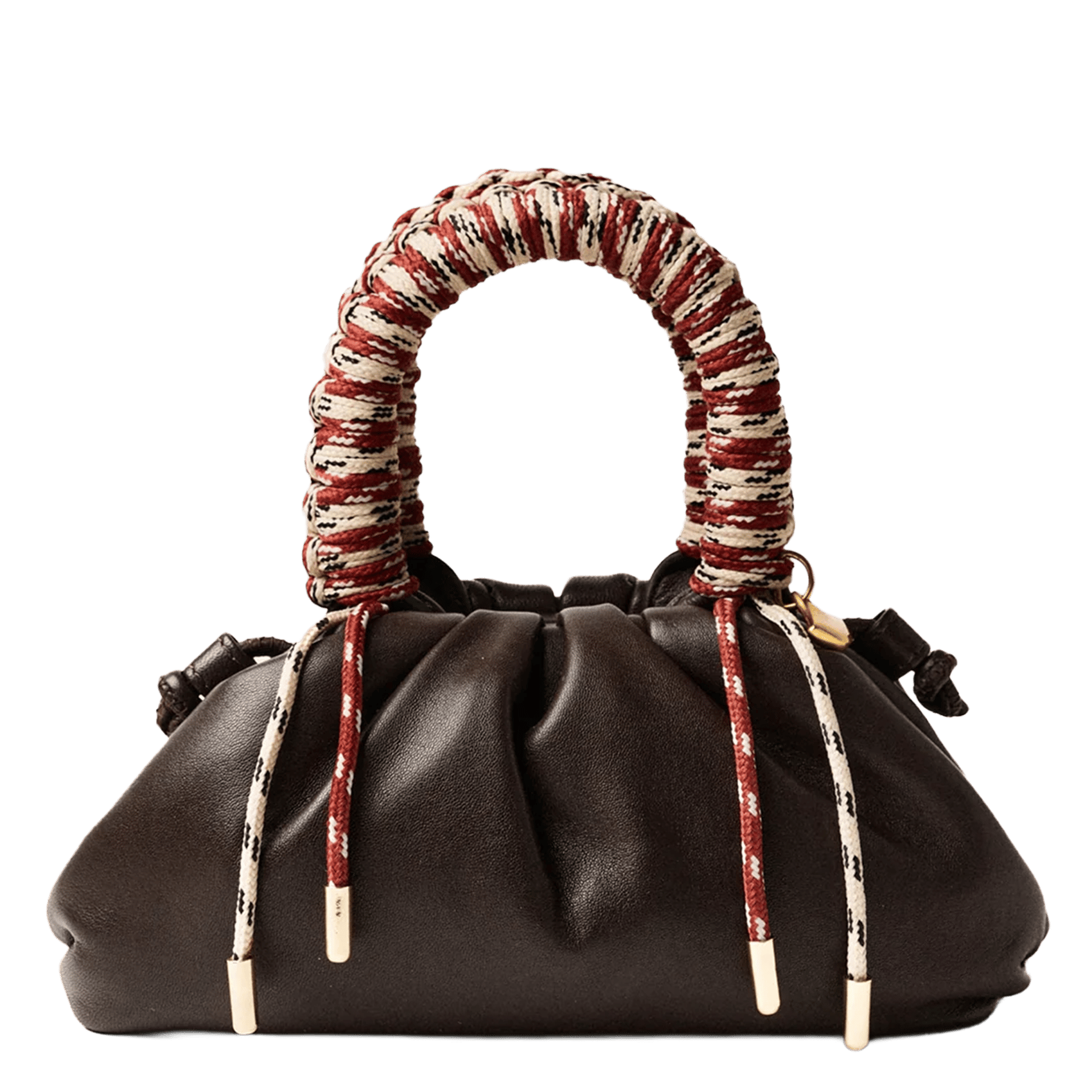Leather handbag SESSUN Brown