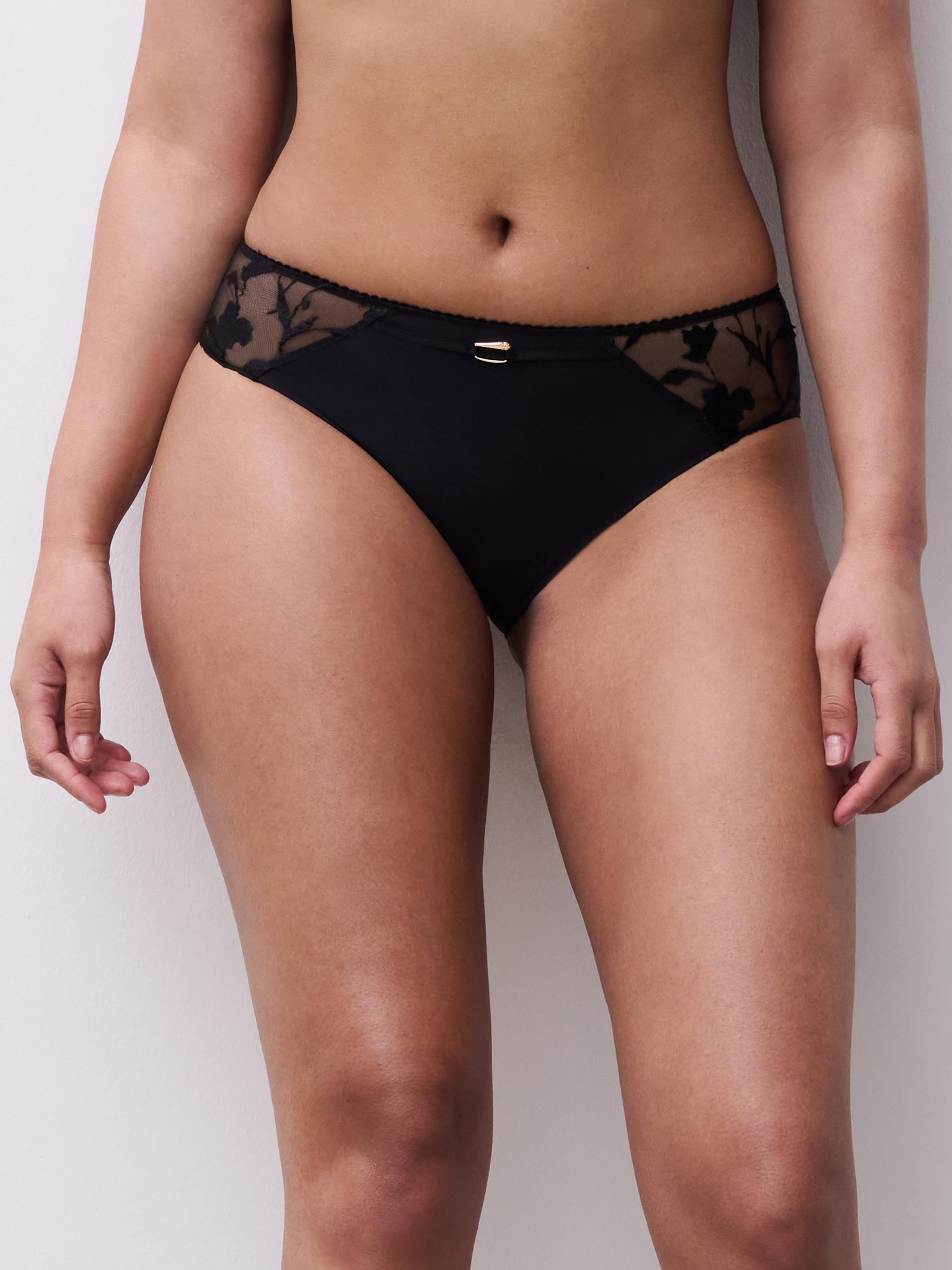 Floral Embroidered Culottes CHANTELLE Black