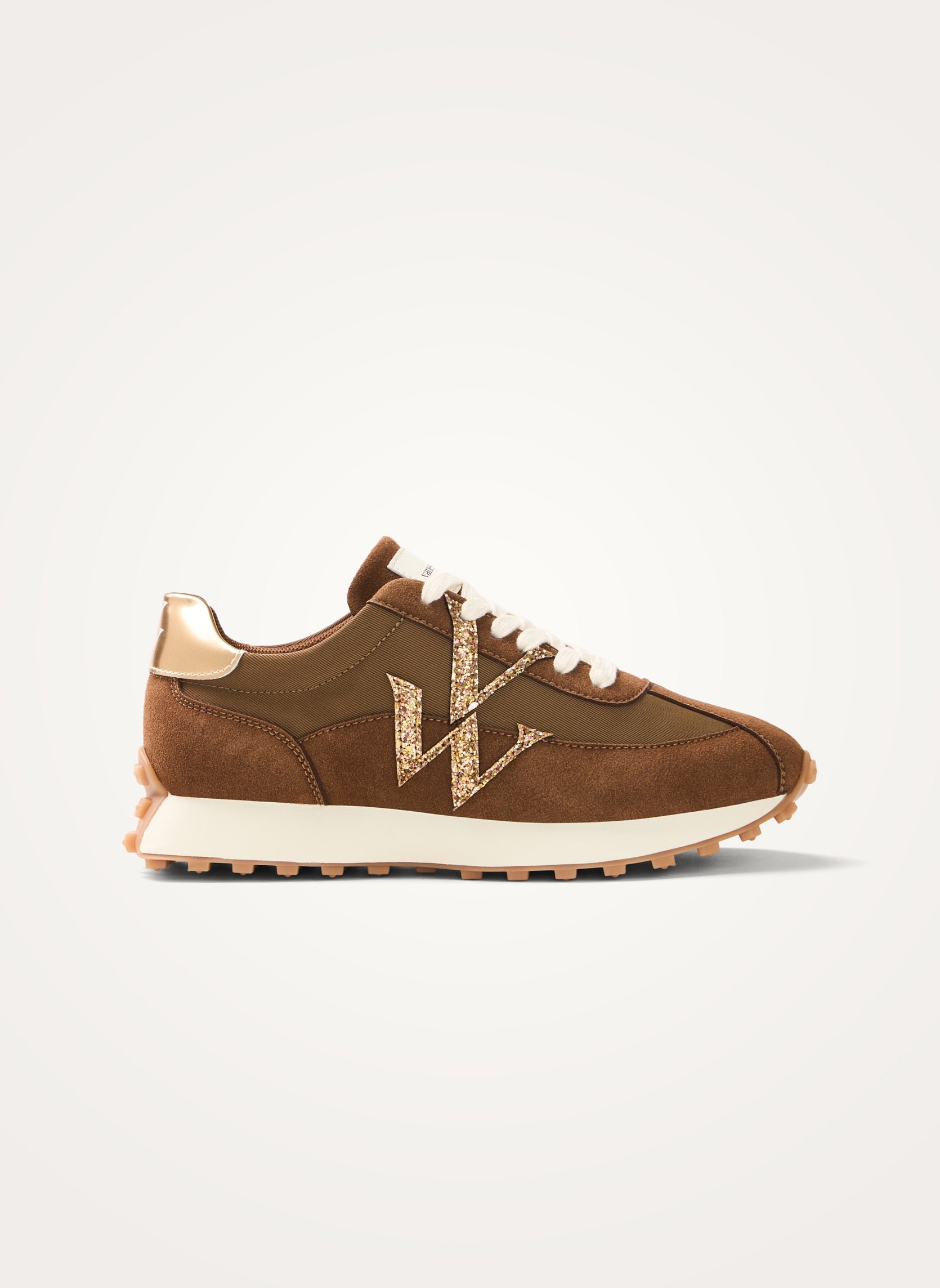 Sneakers with monogram on running sole VANESSA WU Brown