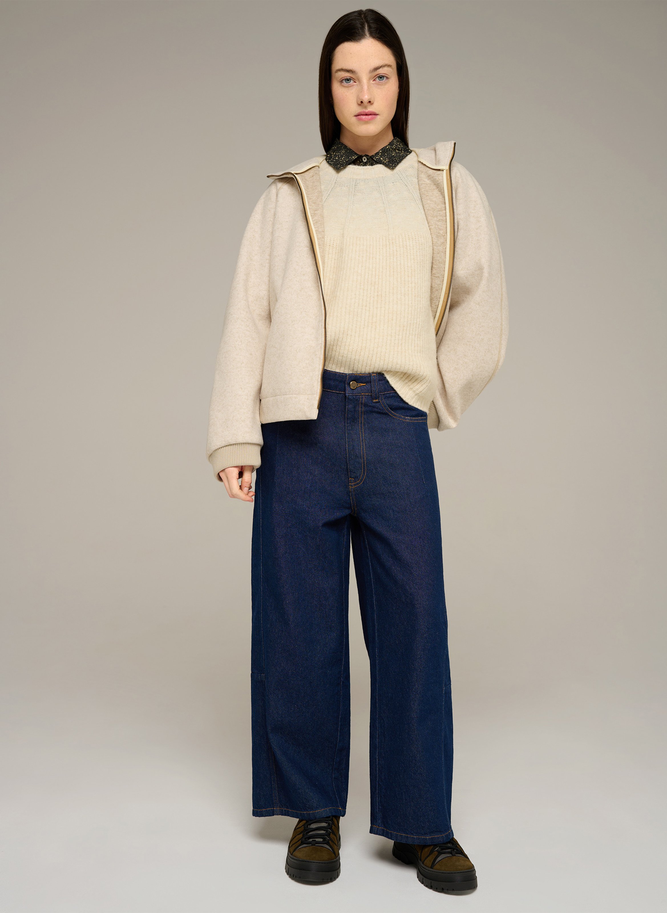 Wijde, raw jeans COTELAC ACOTE Blauw