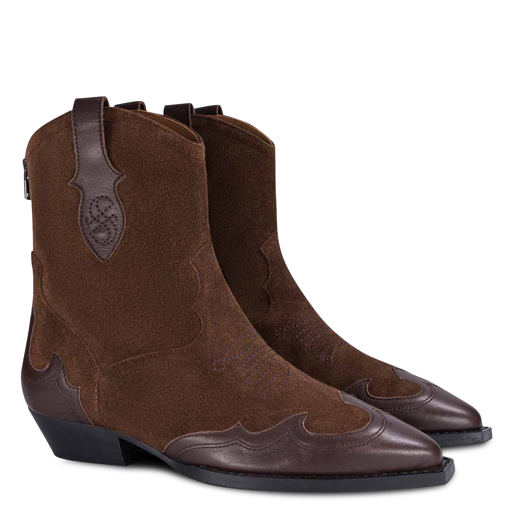 Bottines en cuir SOCQUE PARIS Marron