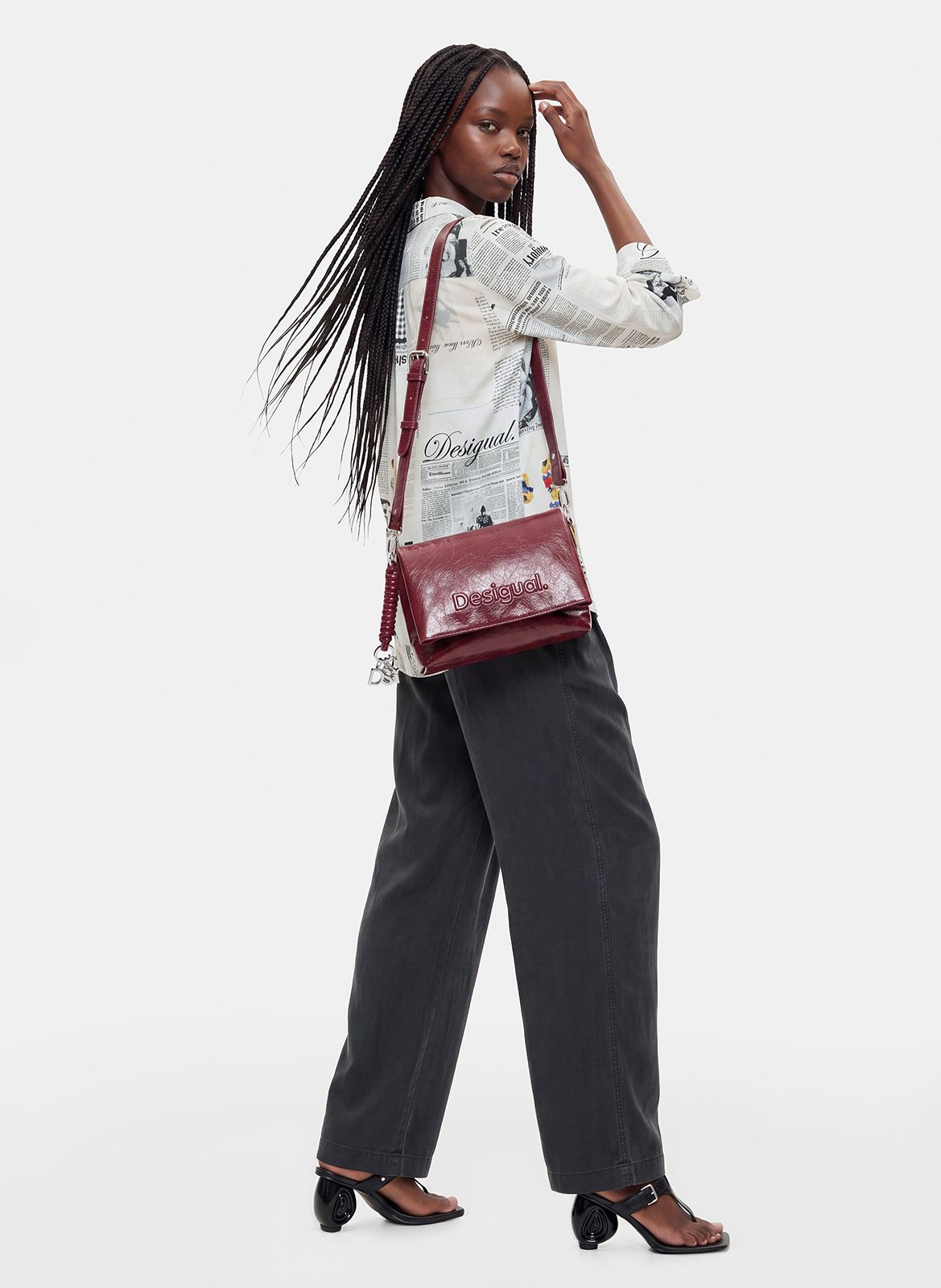 Flap shoulder bag DESIGUAL Red