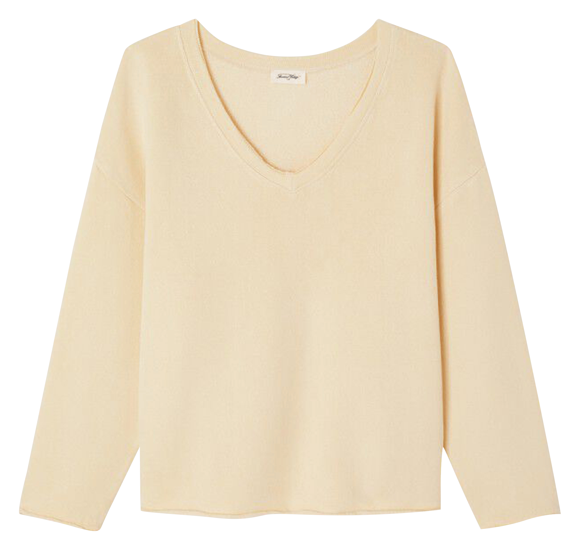 Straight V-neck sweatshirt AMERICAN VINTAGE Beige