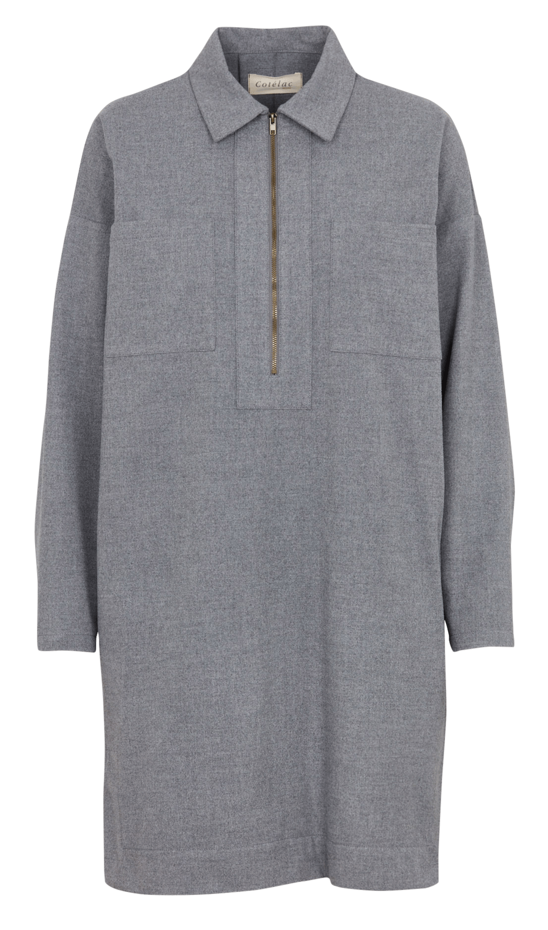 Robe droite manches longues courte COTELAC ACOTE Gris