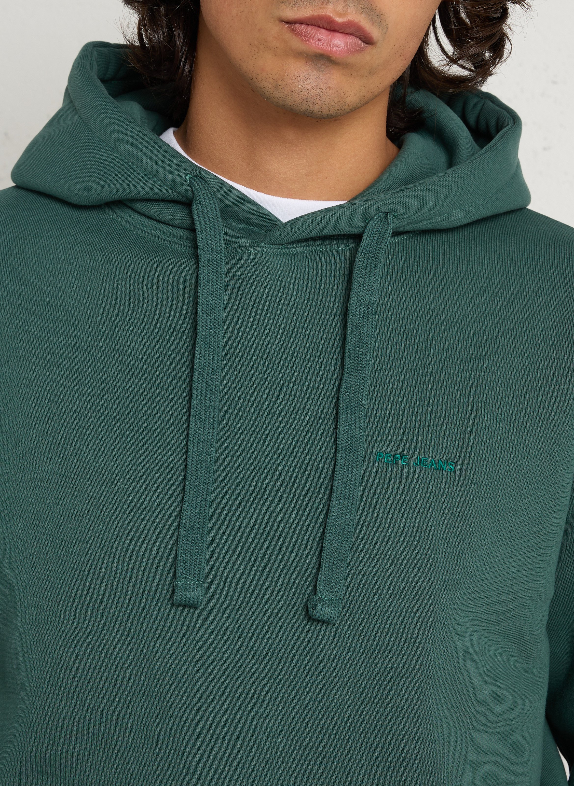 Effen hoodie met logo PEPE JEANS Groen