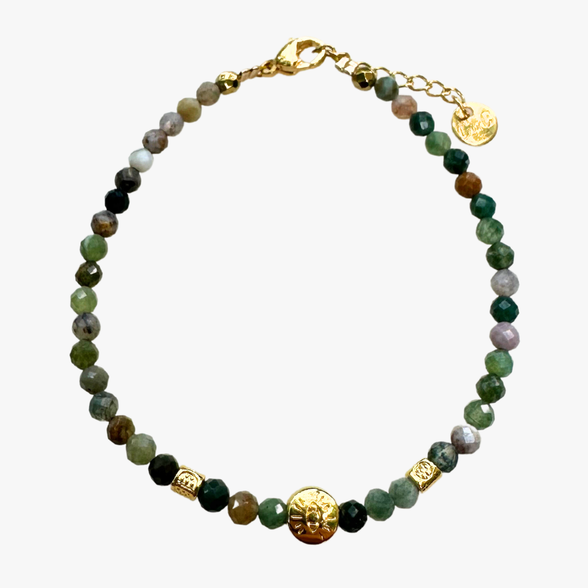 Indian agate eye bracelet GINANDGER Blue