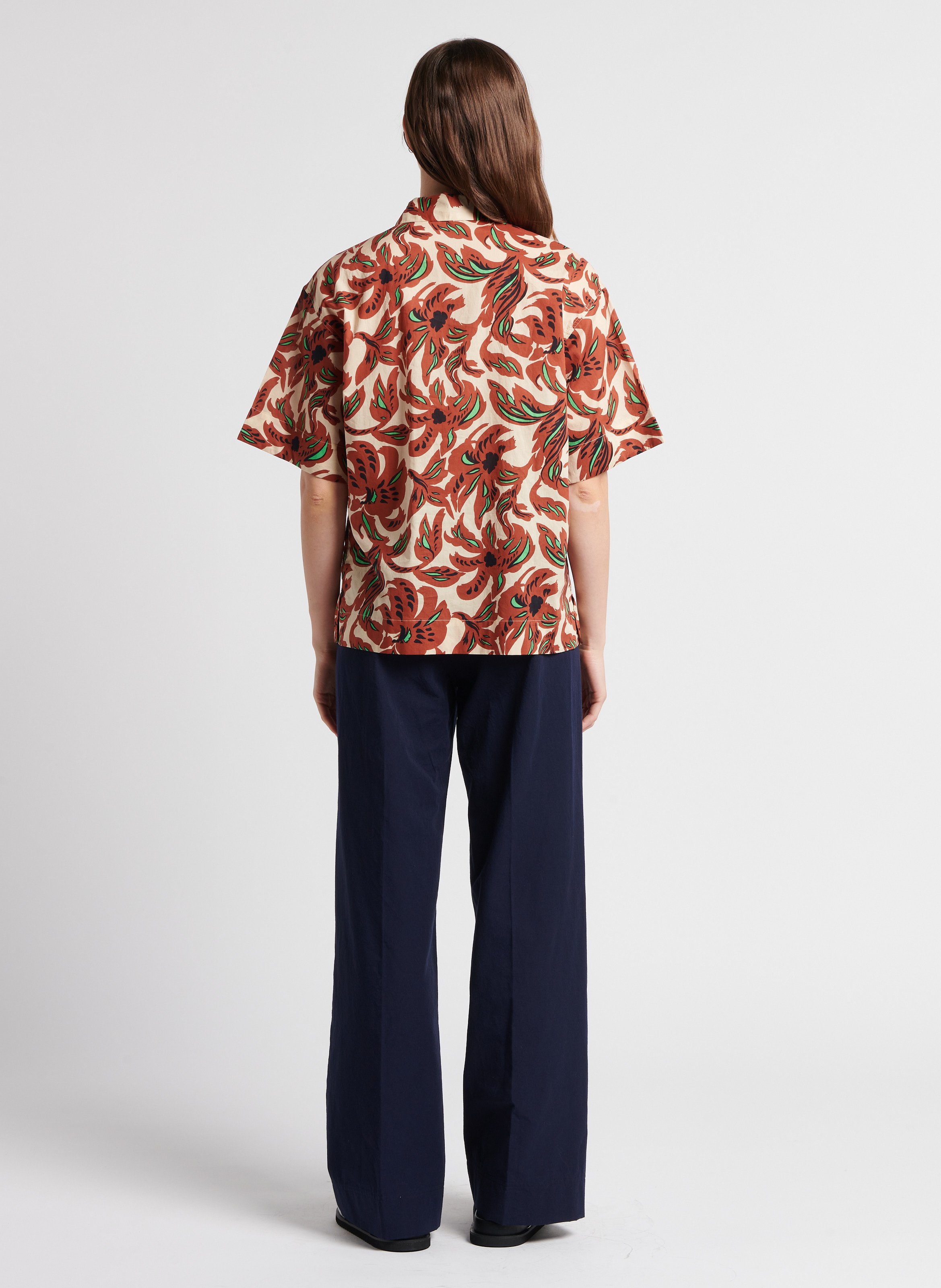 Schlaghose mit hohem Bund POMANDERE Blau