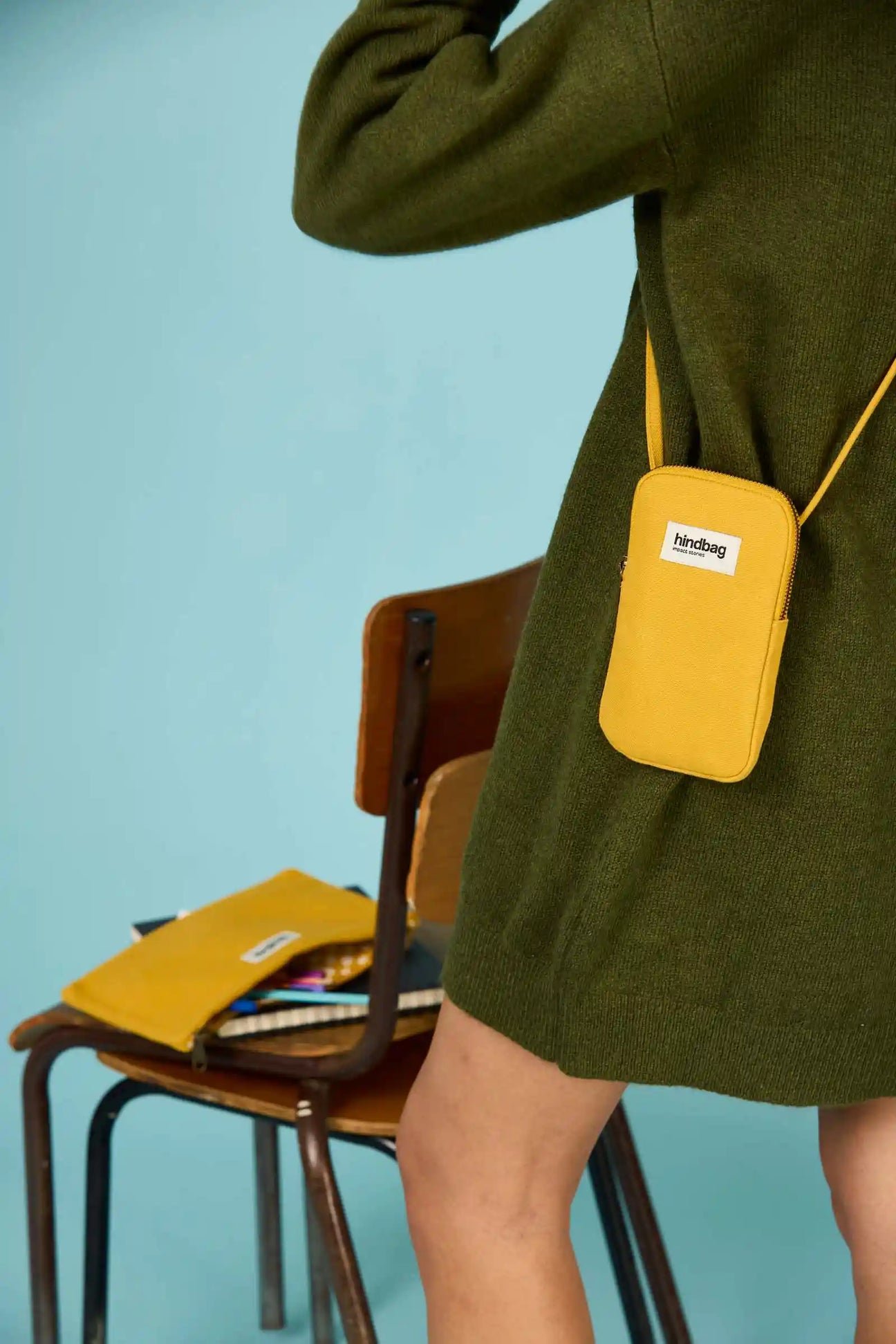 Cotton phone pouch HINDBAG Yellow