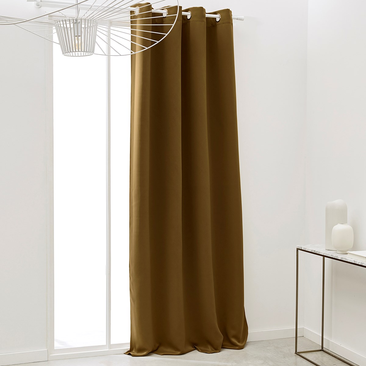 Plain blackout curtain with eyelets TODAY LINGE DE MAISON Brown