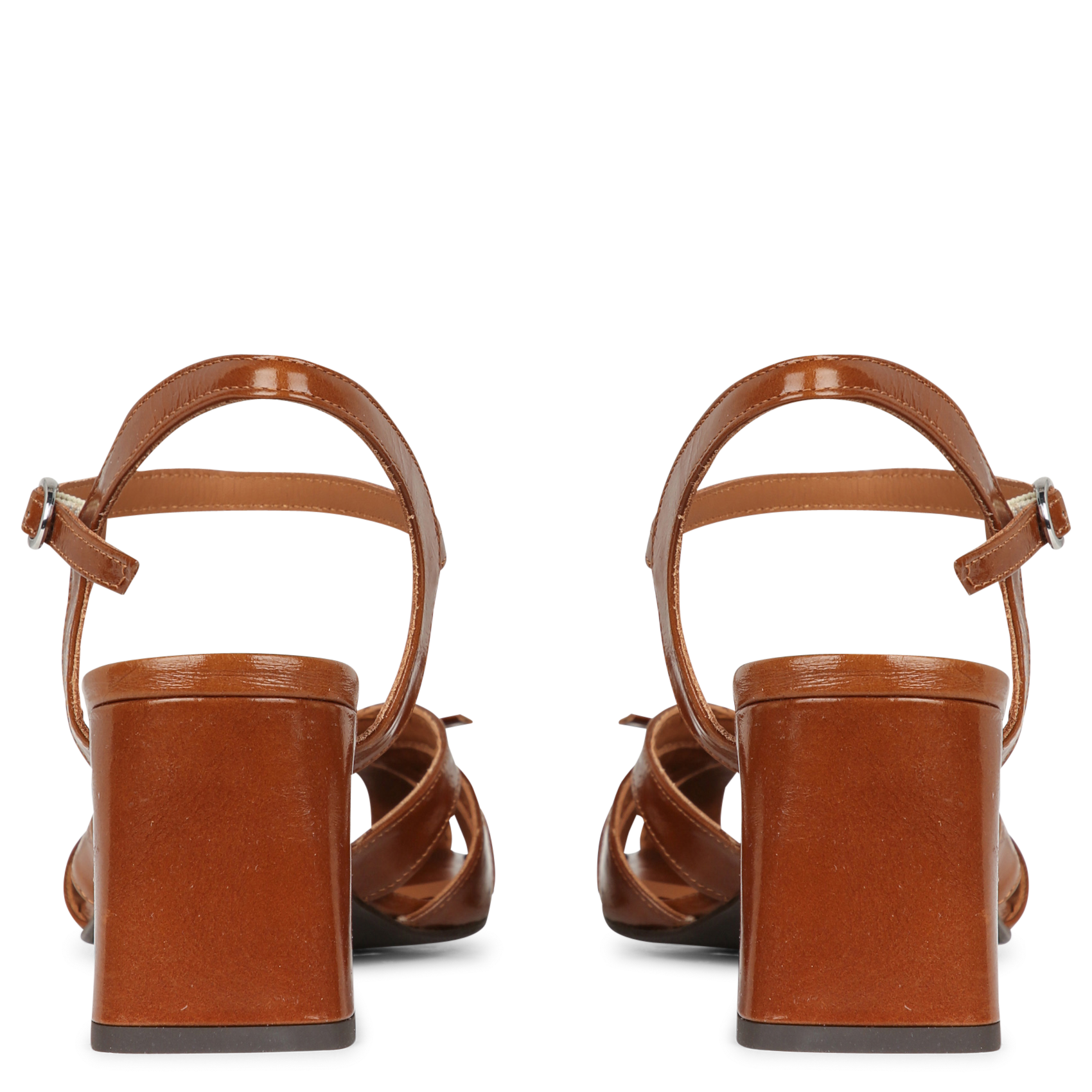 Alice heeled leather sandals BILLI BI Brown