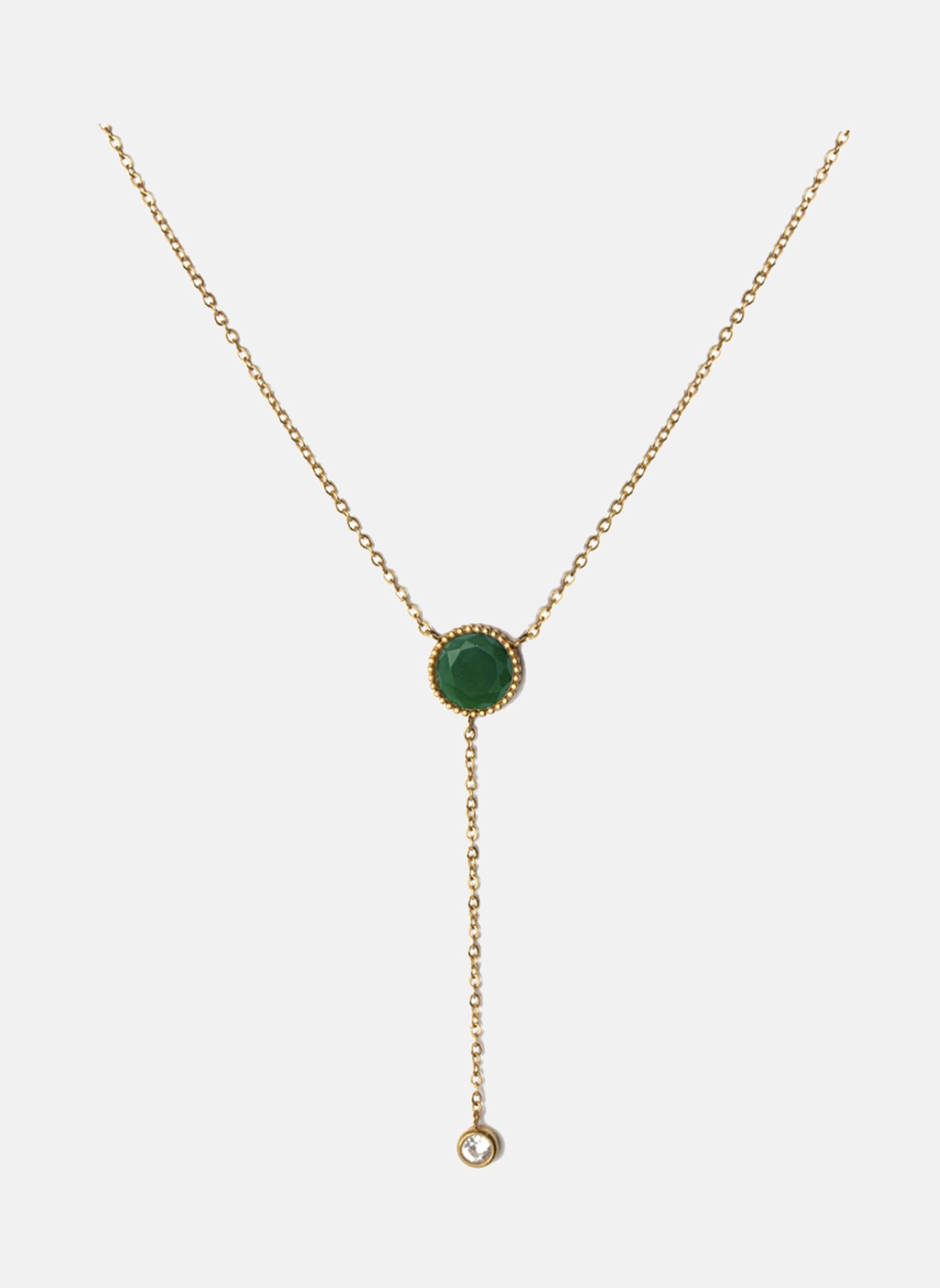 Chain necklace SUNNA SUNNA Onyx vert