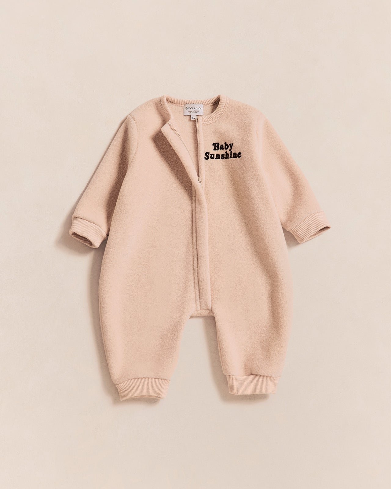 The mini baby sunshine jumpsuit in recycled fleece EMOI EMOI Beige