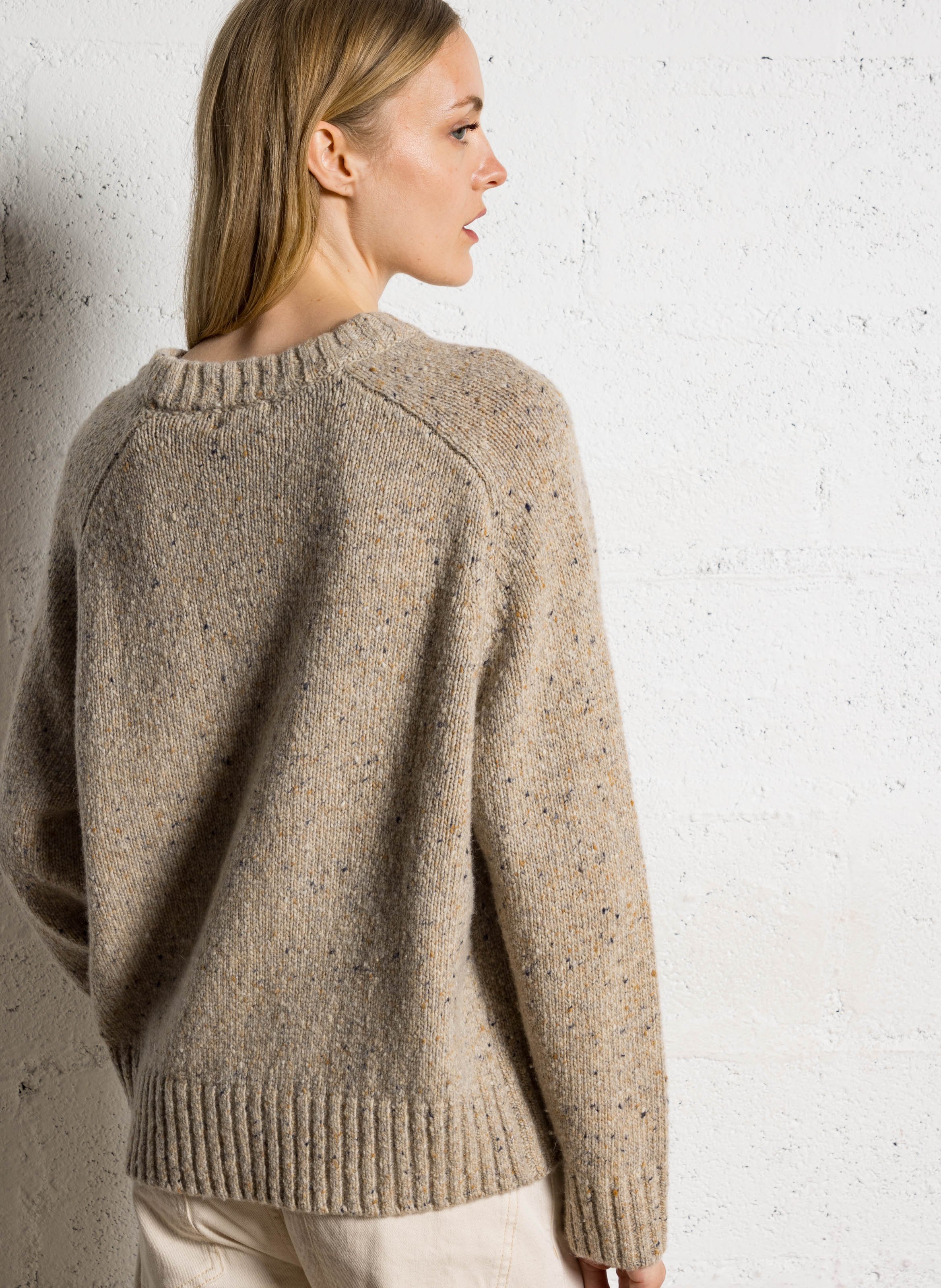 Pull oversize en laine mélangée JC SOPHIE Marron