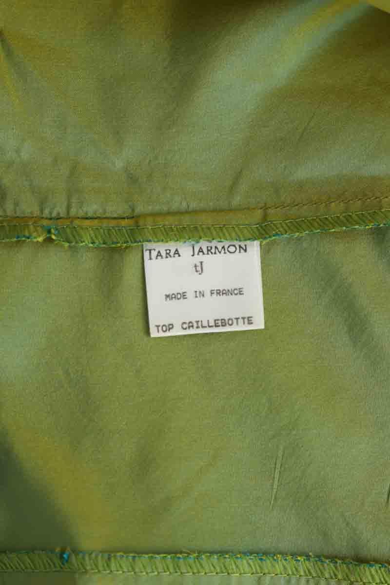 Sleeveless silk top TARA JARMON - Seconde Main Green
