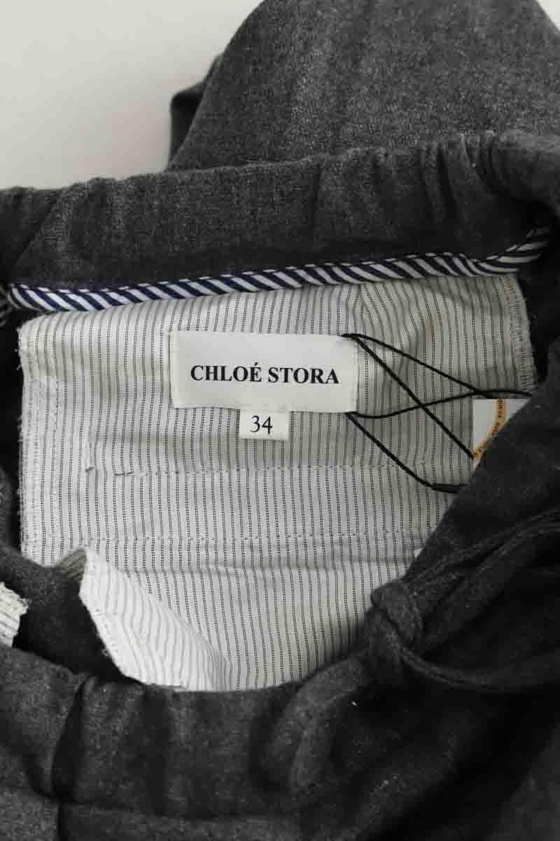 Alpha slim wool trousers CHLOE STORA - SECONDE MAIN Grey