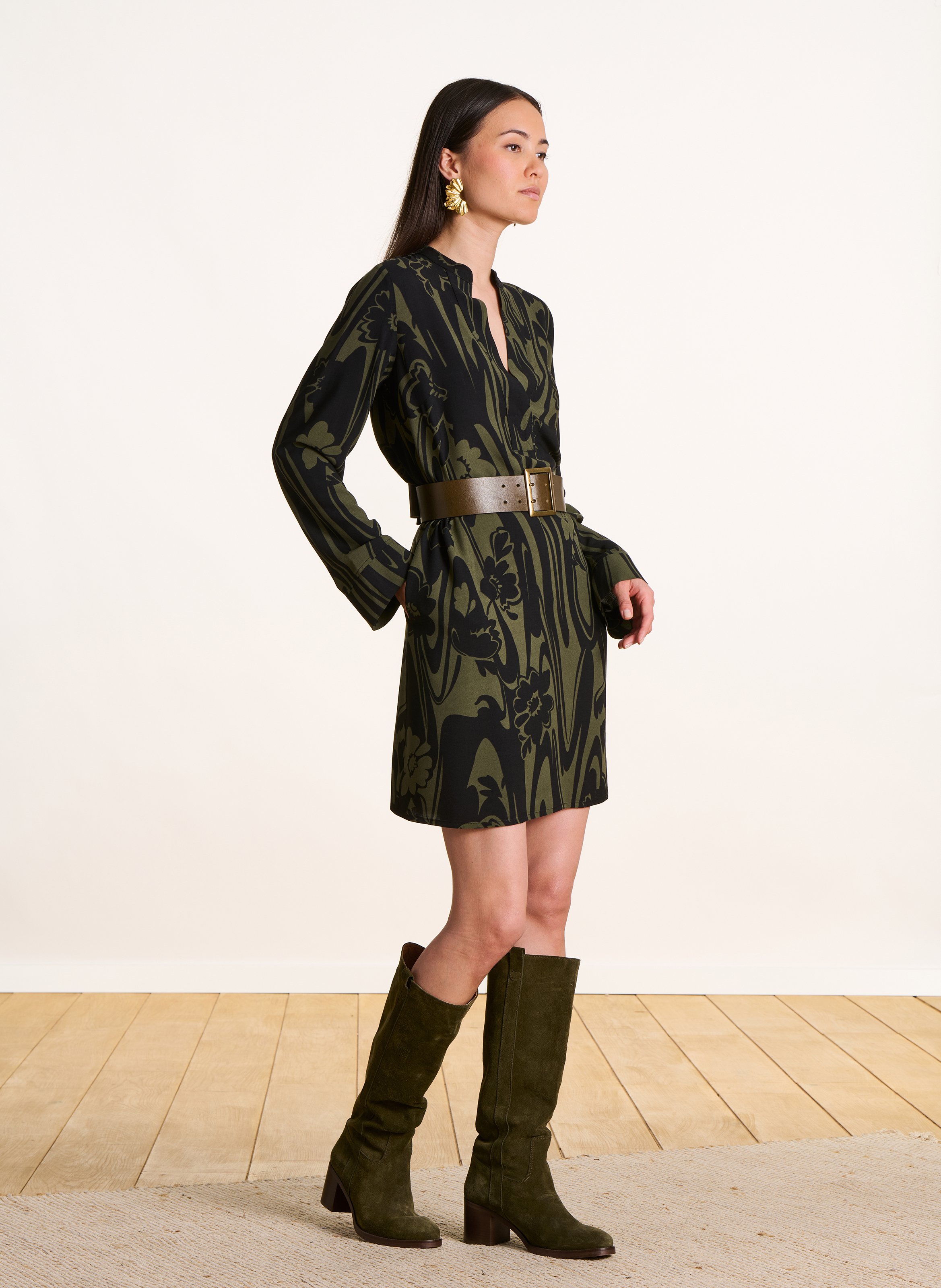 Robe courte droite LA FEE MARABOUTEE Multicolore