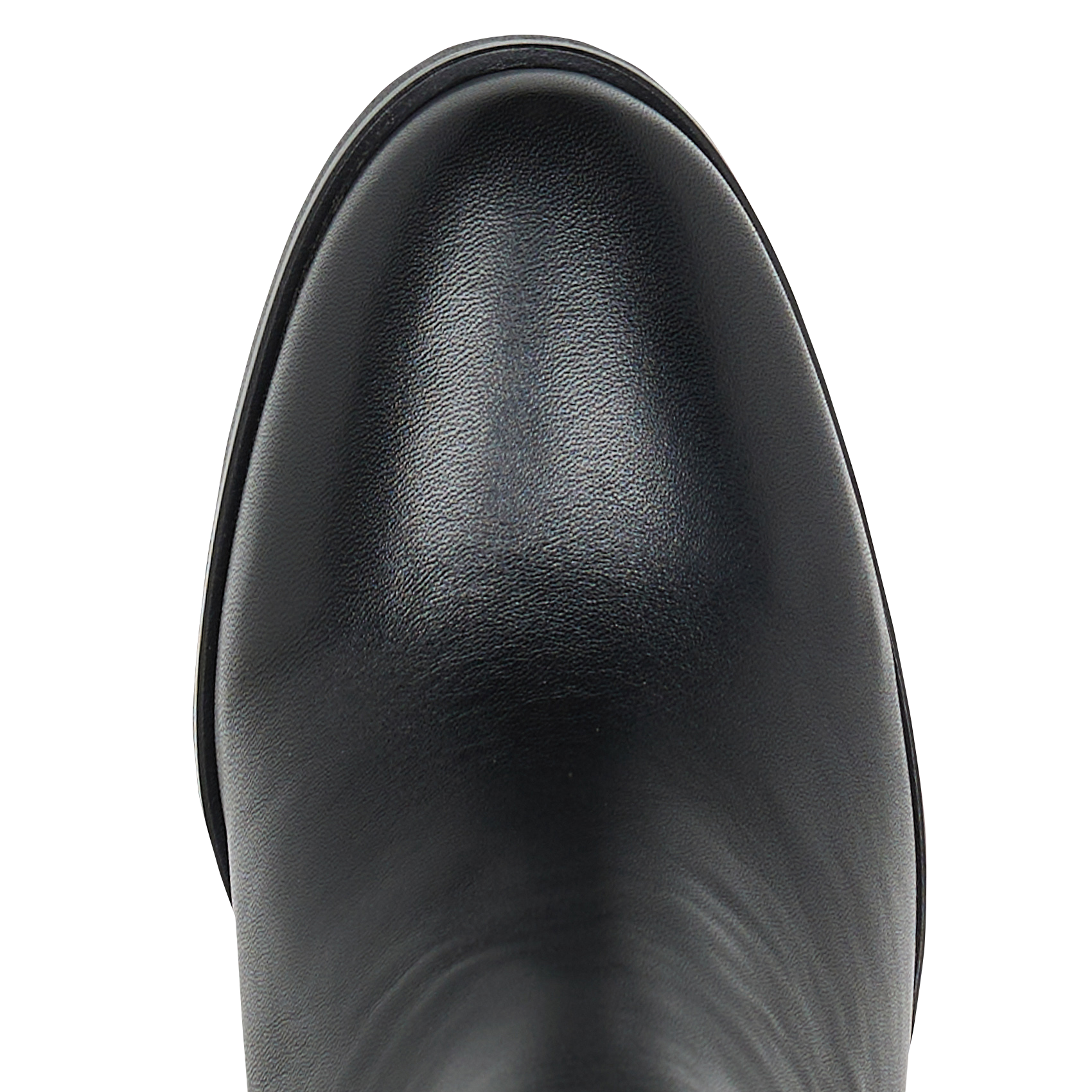 Effen leren enkellaarzen met textuur MAISON TOUFET Zwart