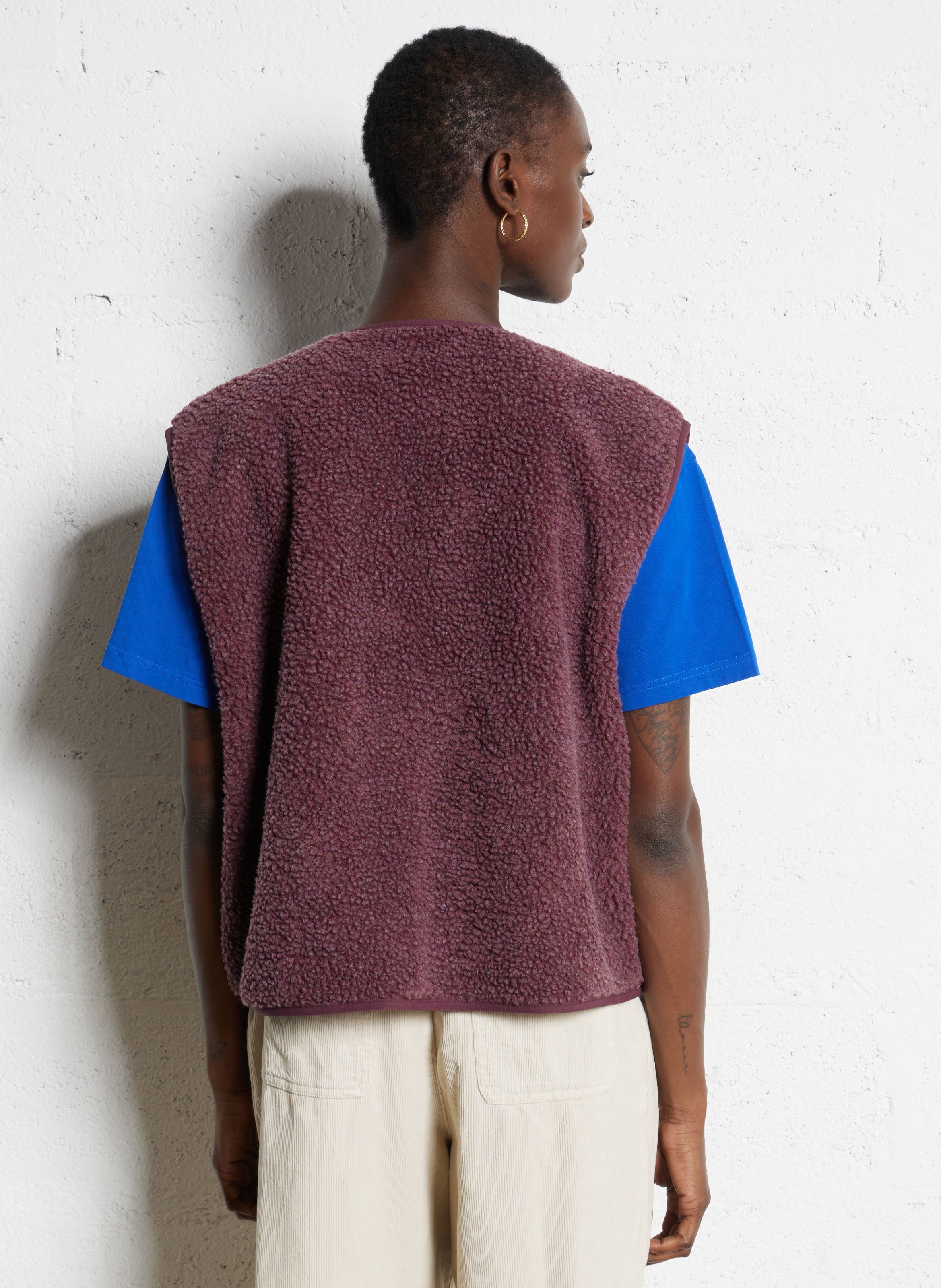 Weste aus Sweatstoff mit Rundhalskragen AMERICAN VINTAGE Rot