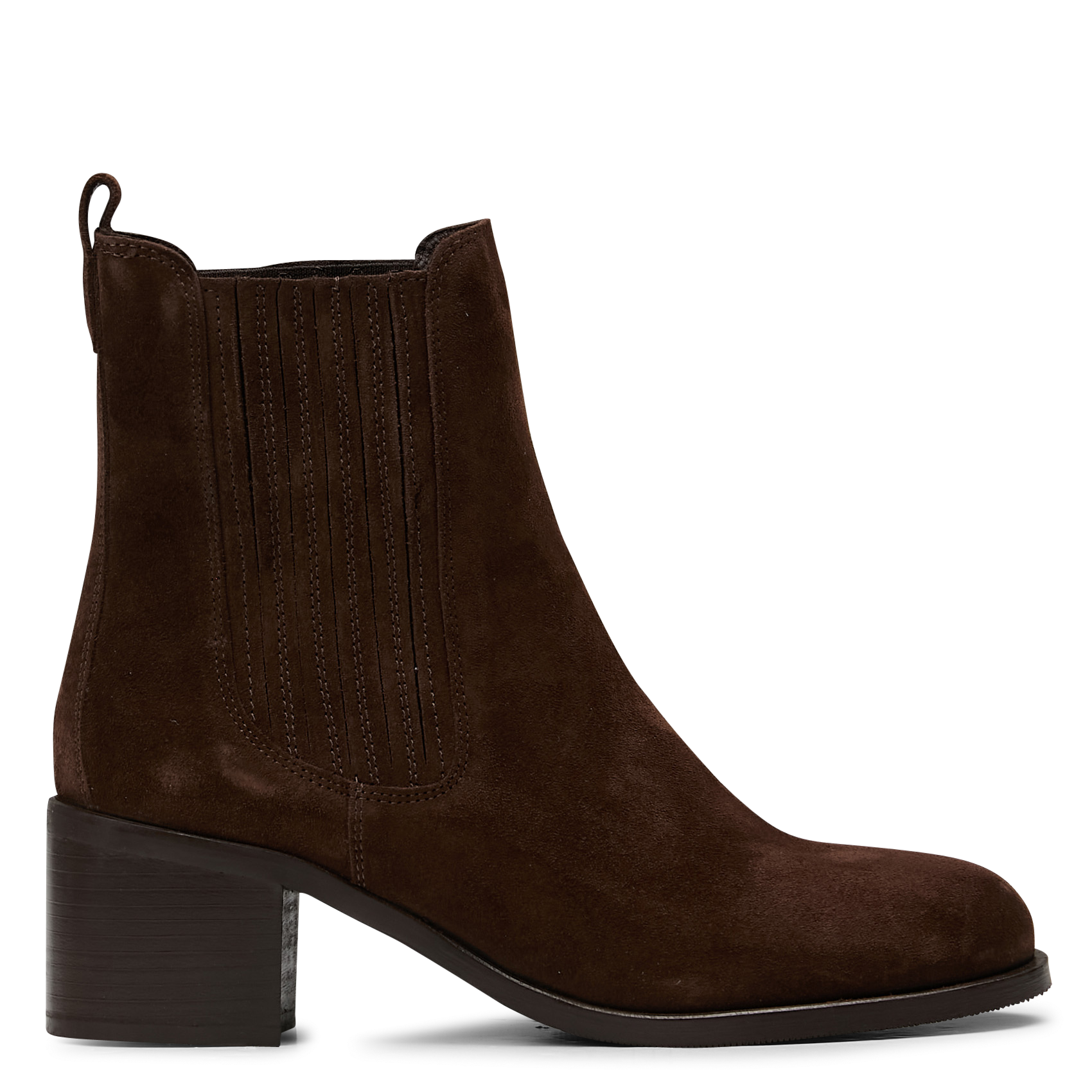 Bottines à talons en cuir velours MELLOW YELLOW Marron