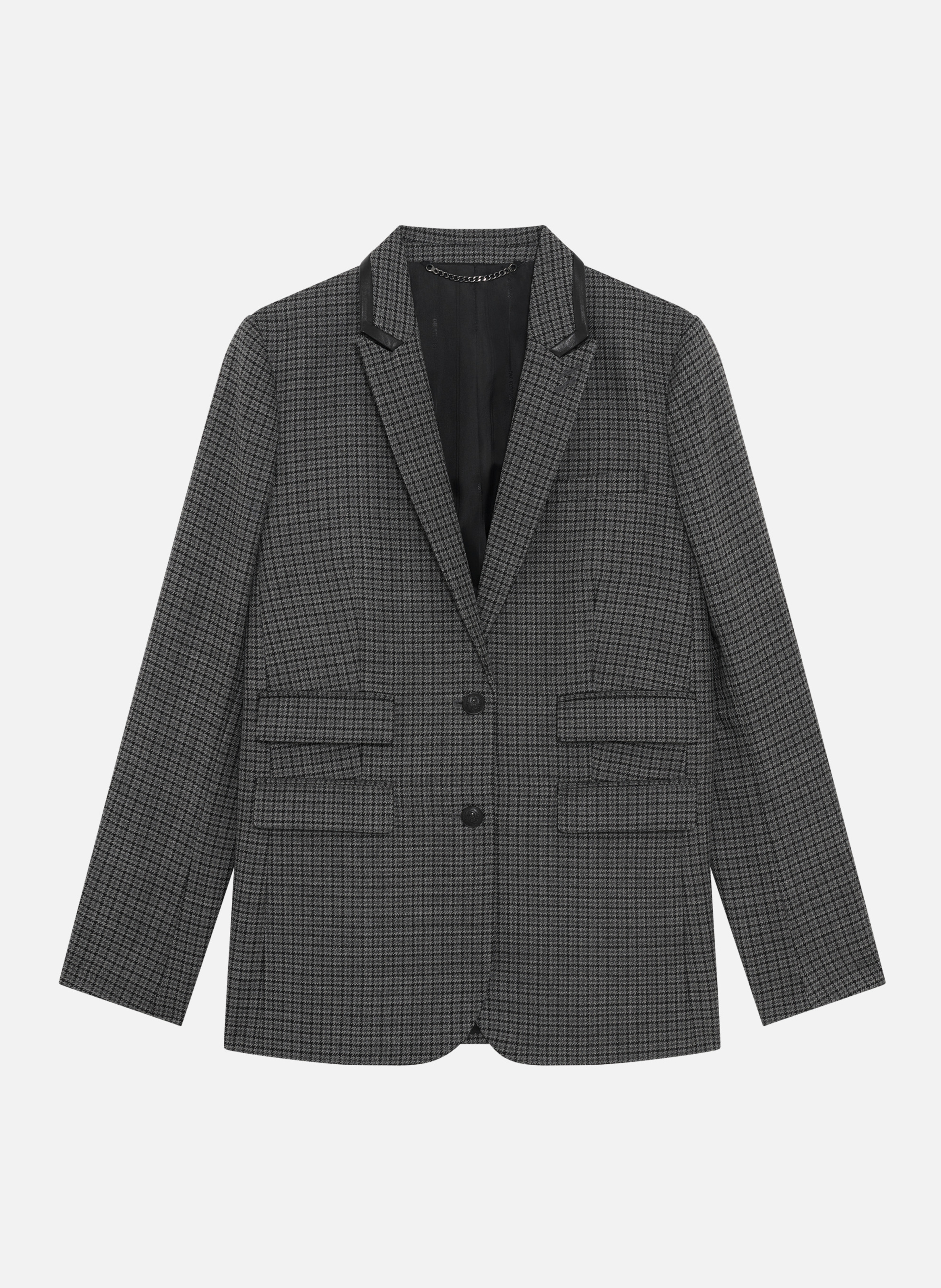 Fitted blazer in houndstooth pattern THE KOOPLES Black