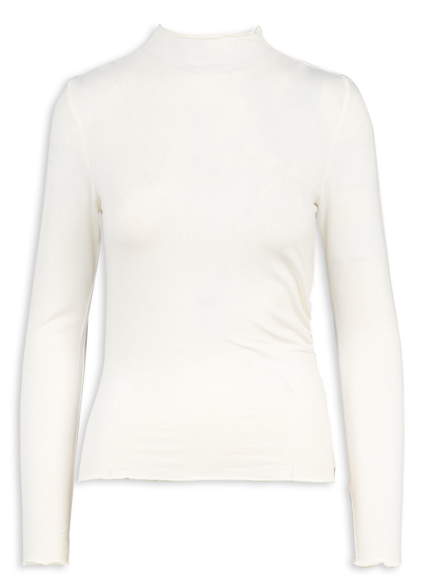 Fitted draped effect plain T-shirt KOOKAI White