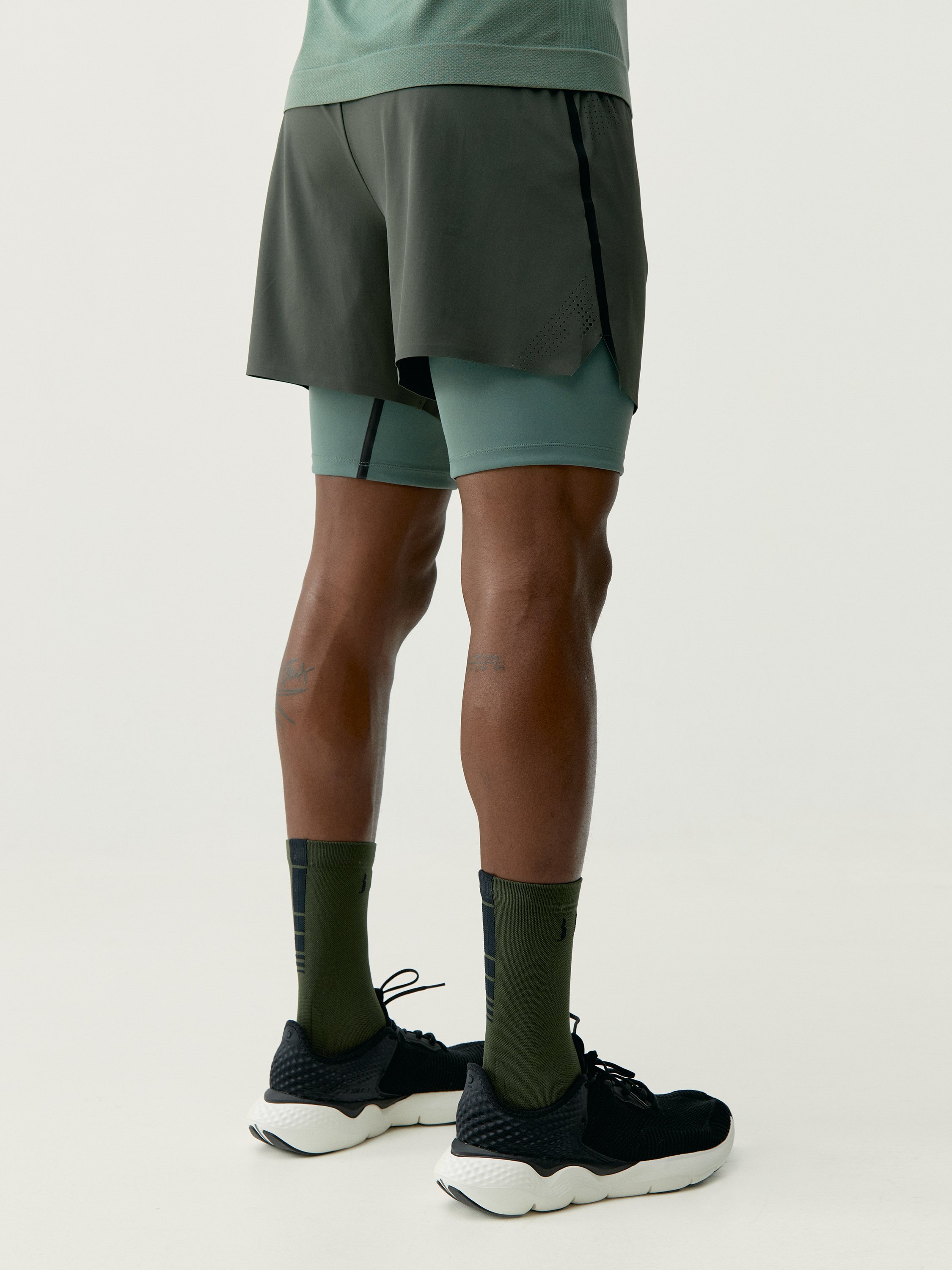 Men's Training Sports Shorts BORN LIVING YOGA Green