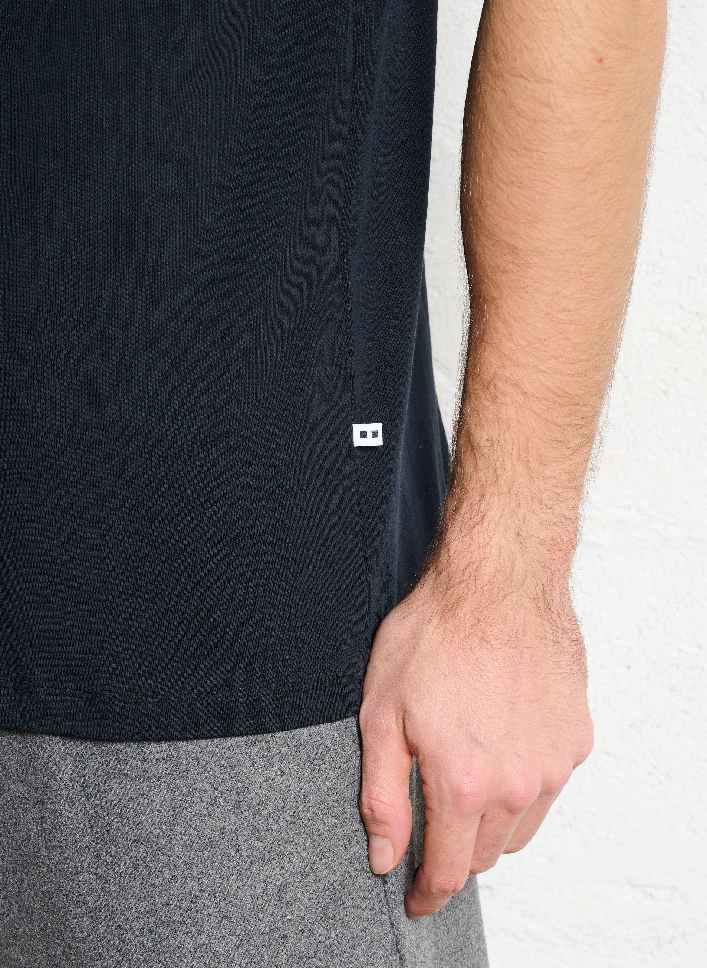 Tee-shirt oversize col rond en coton biologique Noir