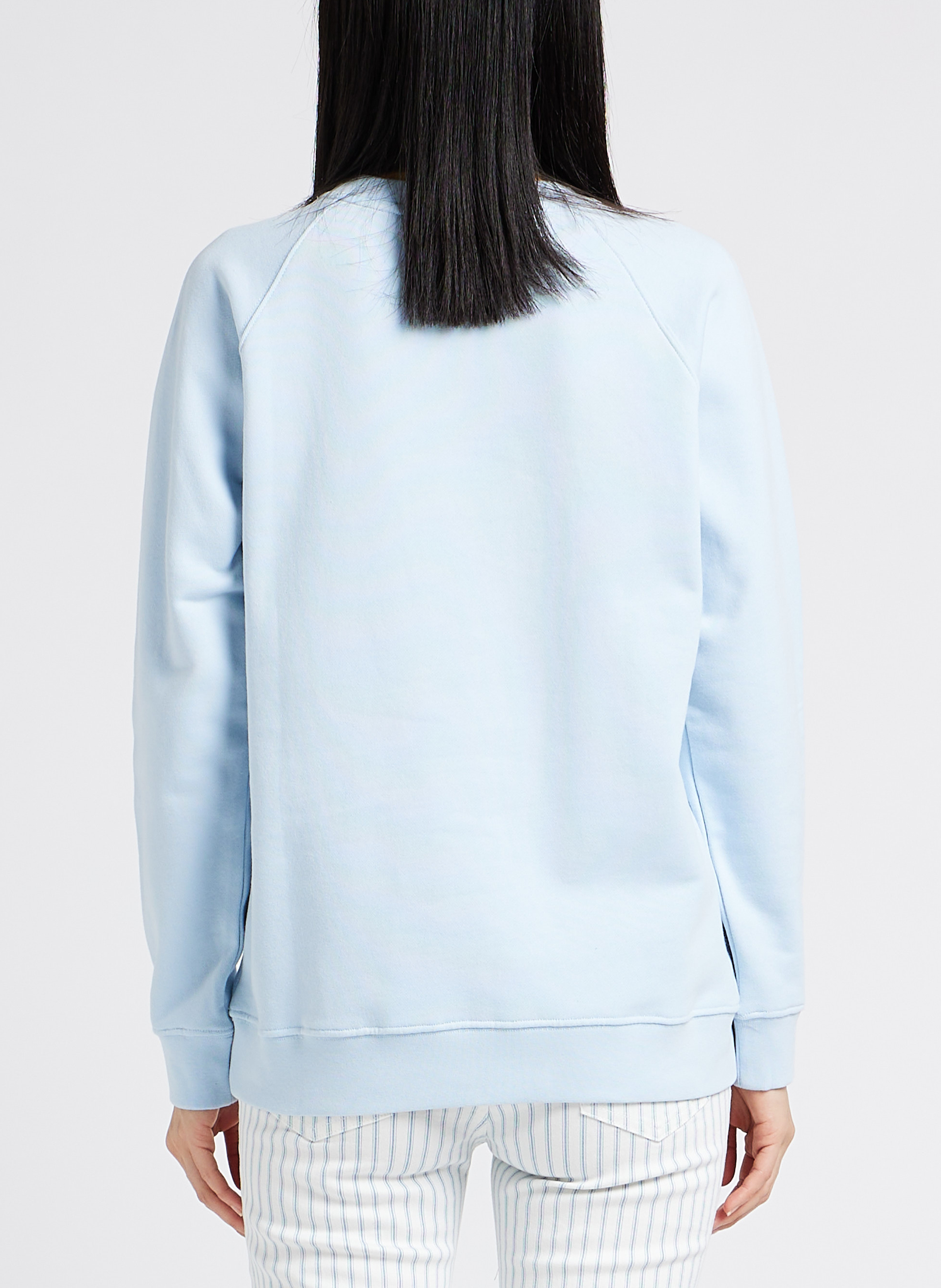 Katoenen sweater met ronde hals en zeefdruk LA PETITE FRANCAISE Blauw