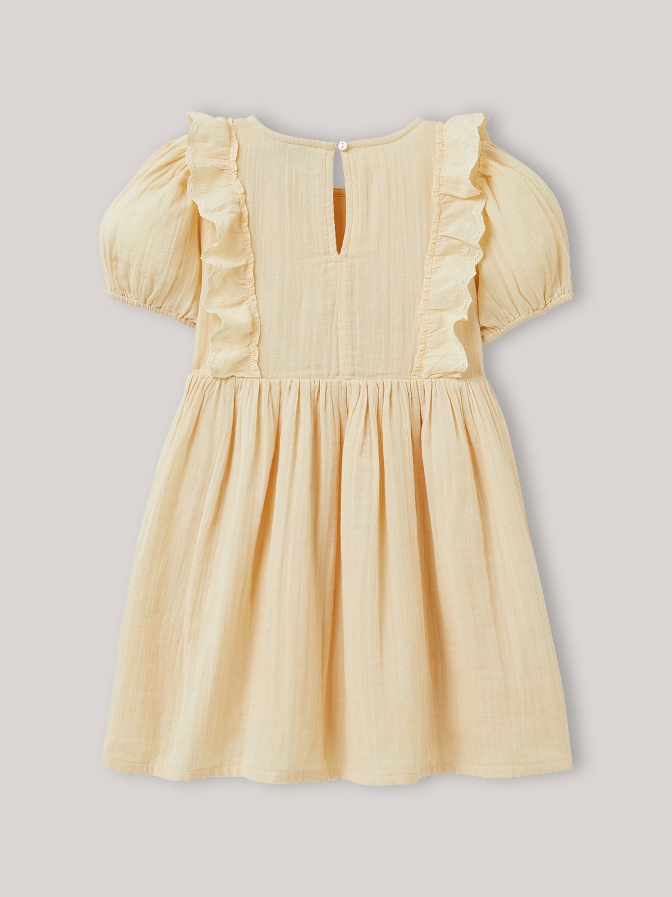 Organic cotton gauze dress CYRILLUS Yellow