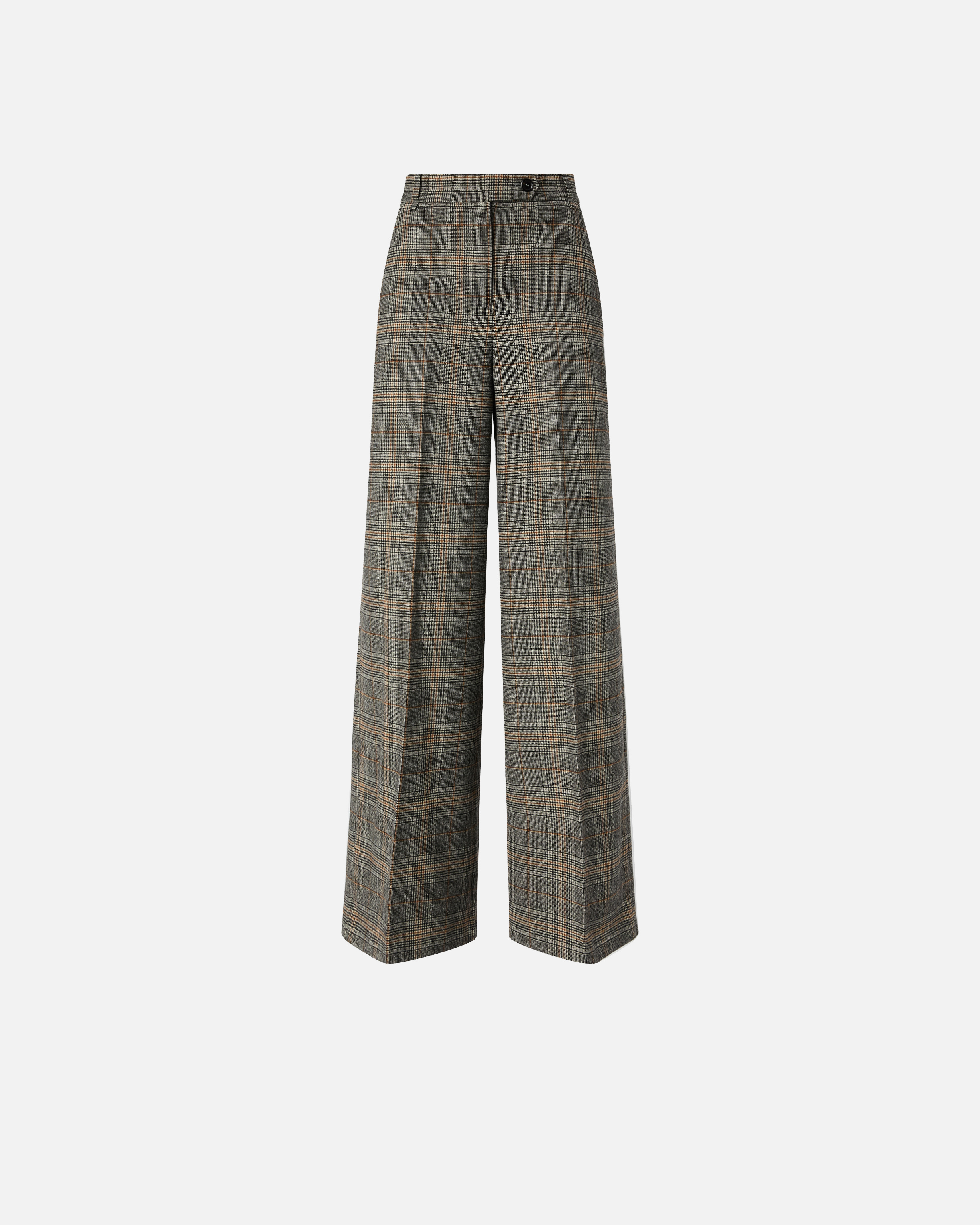 Checked straight-leg pants PINKO Multicolored