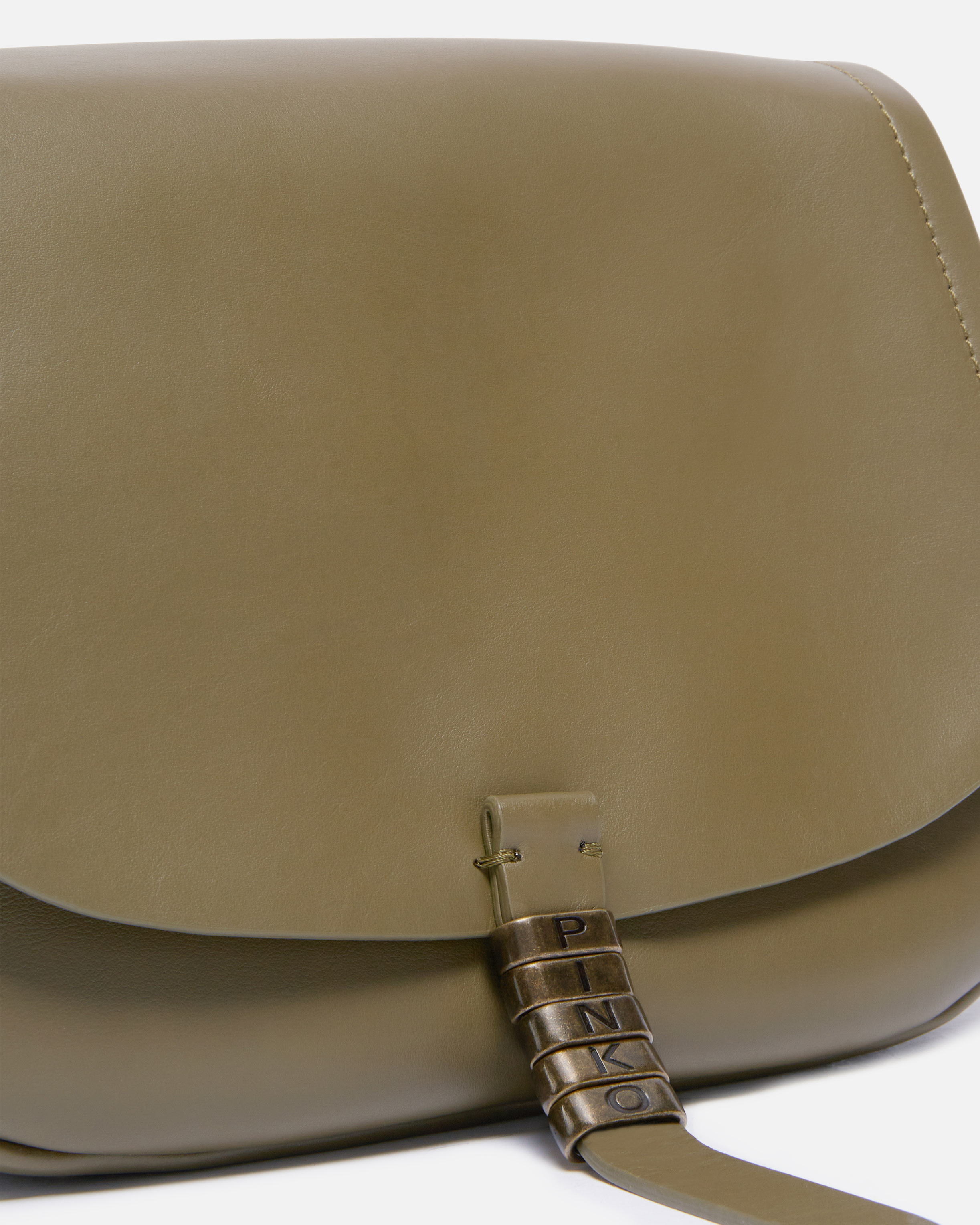 Grand sac à bandoulière en cuir noué PINKO Vert