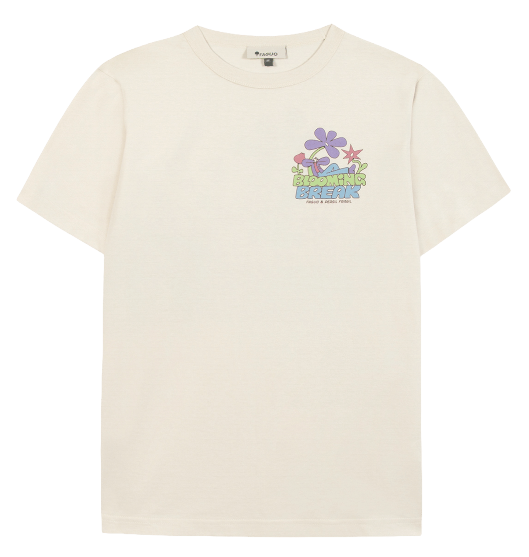 Tee-shirt oversize en coton et coton recyclé FAGUO Beige