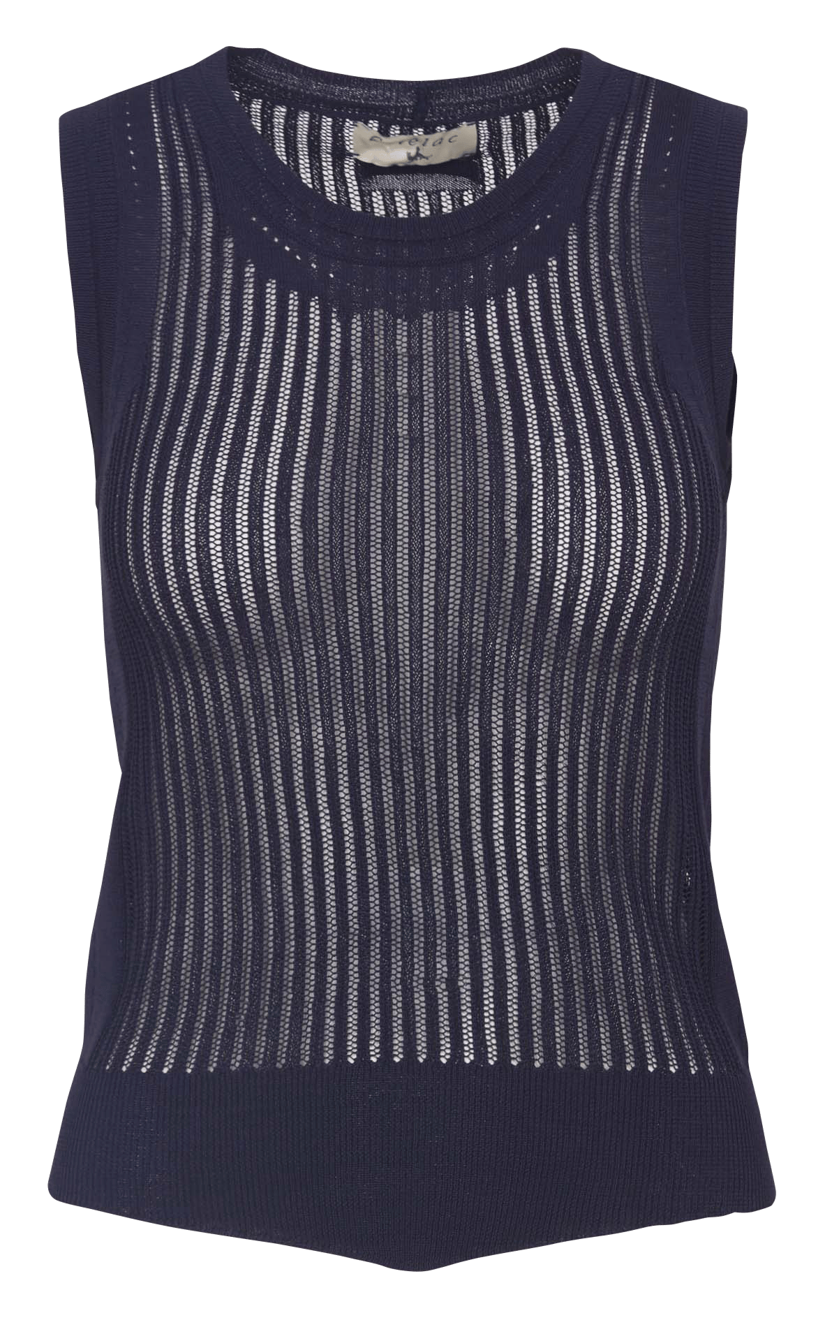 Straight cotton-blend round-neck tank top COTELAC Purple