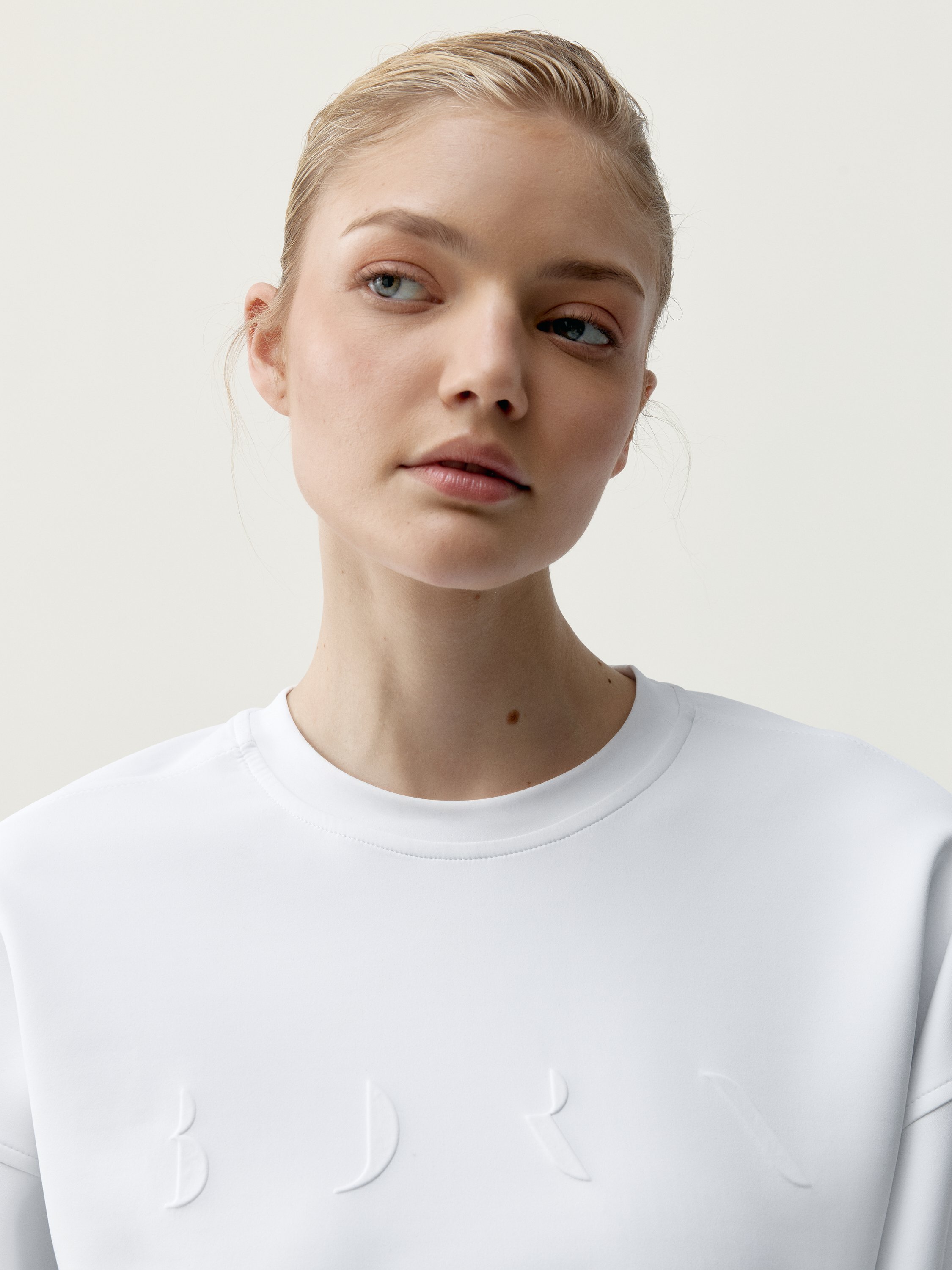Soft-touch flora sweatshirt BORN White