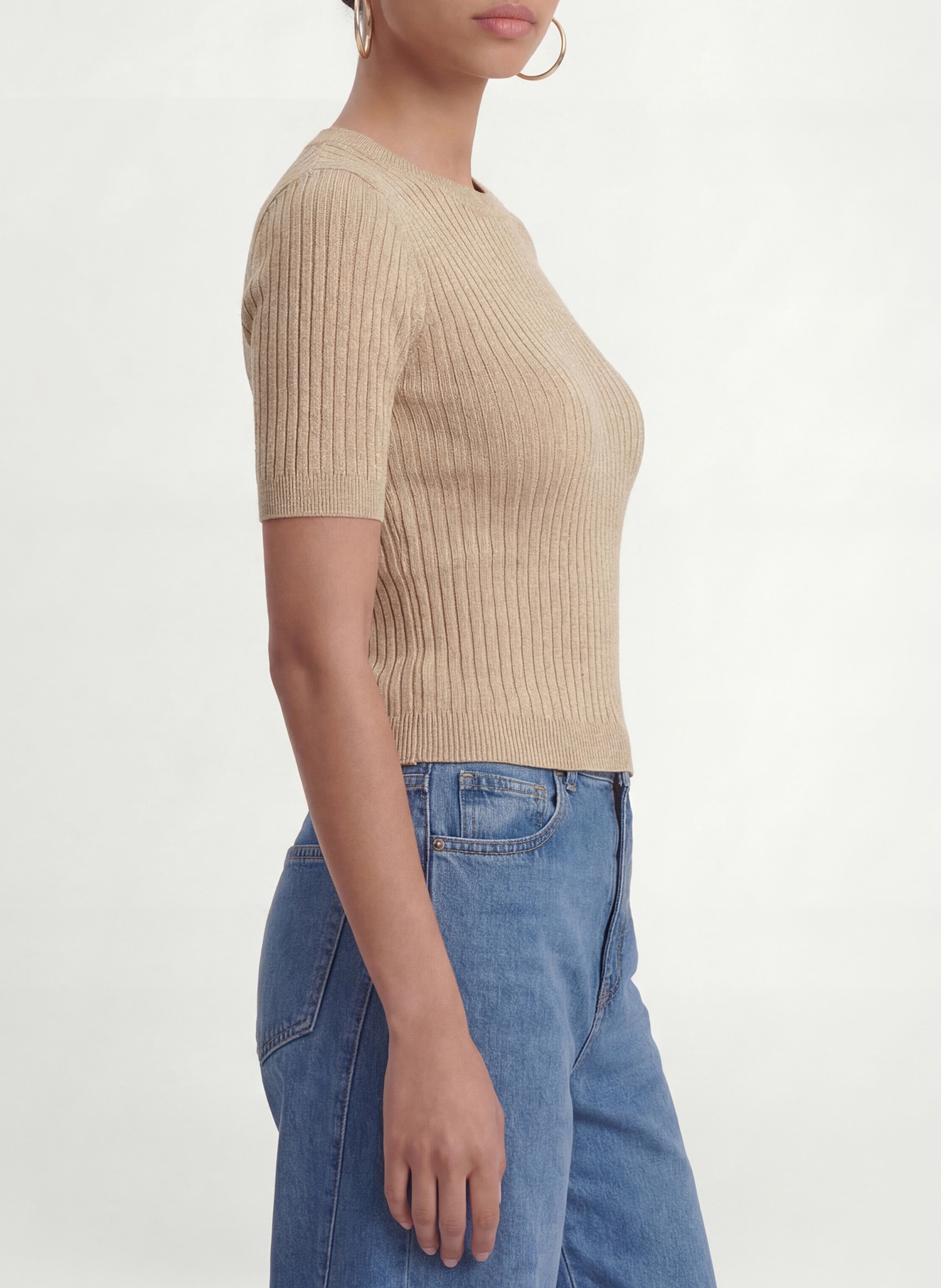 Top ajusté pailleté réversible KOOKAI Gris